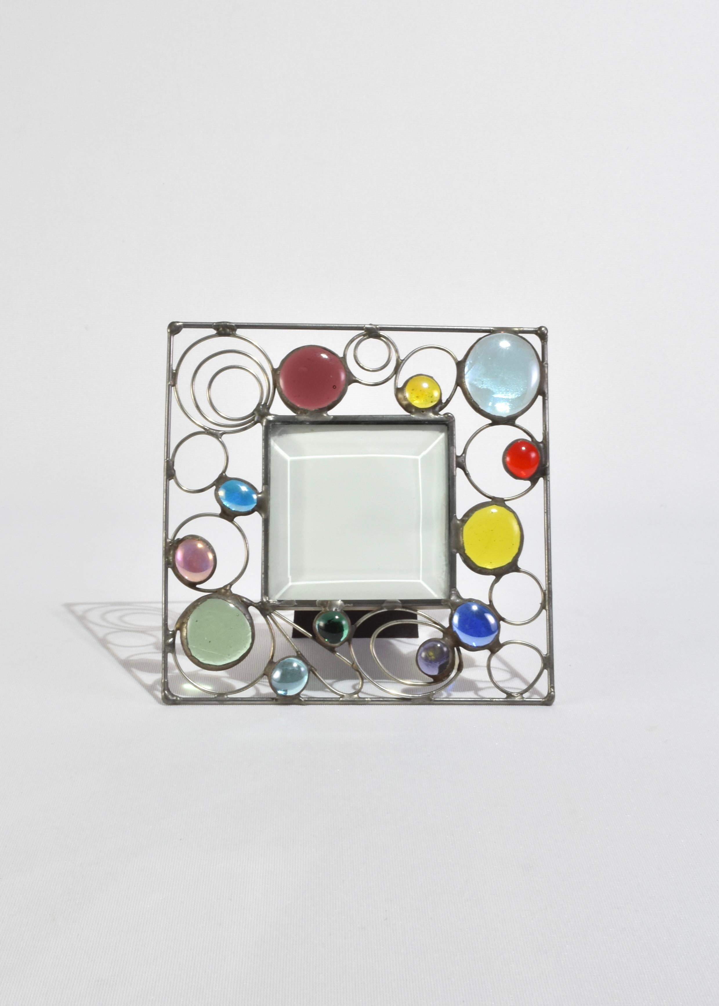 Hand-Crafted Colorful Glass Picture Frame