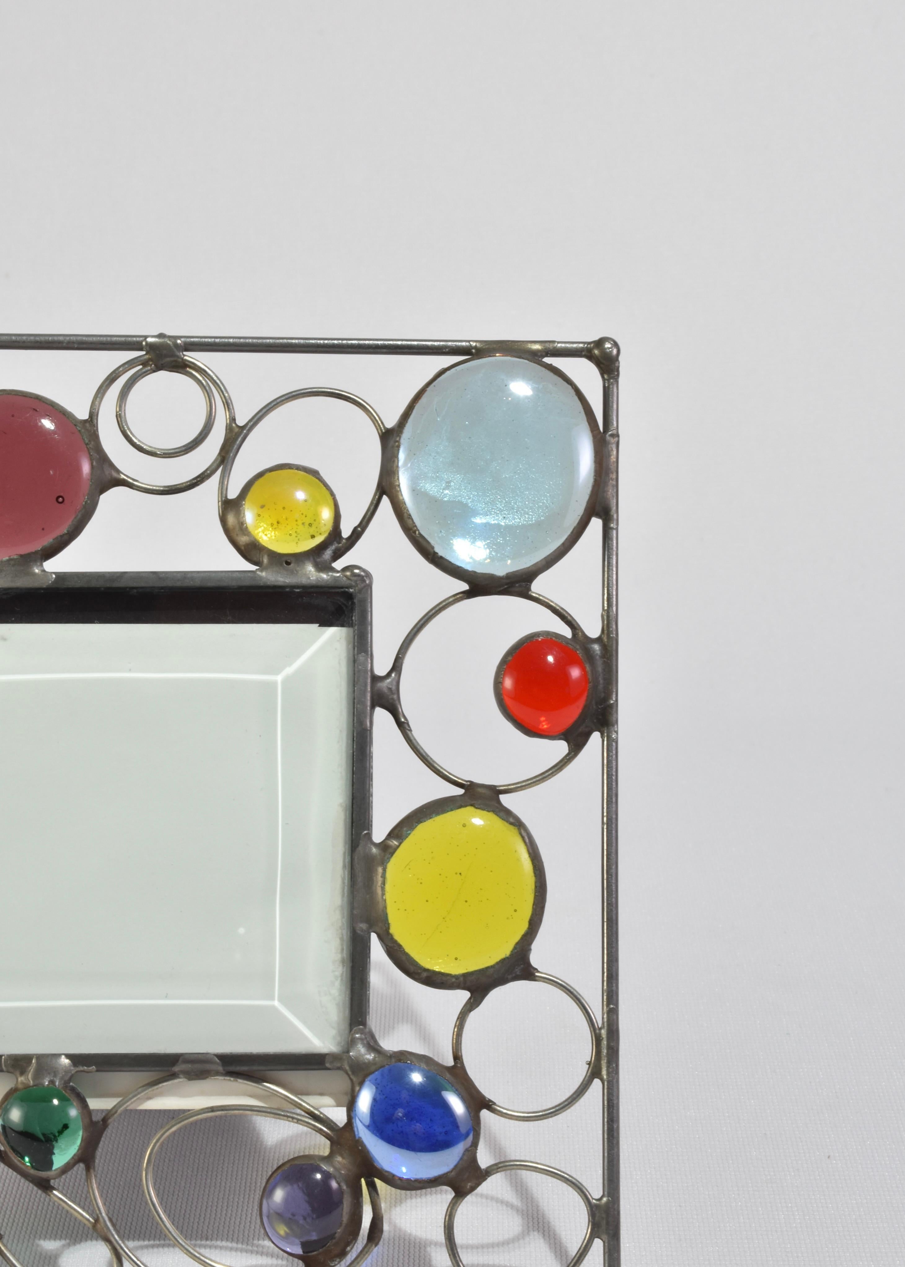 20th Century Colorful Glass Picture Frame