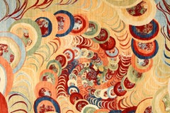 Colorful Hand-Knotted Abstract Wool Rug, Large Contemporary Art Carpet 10x14