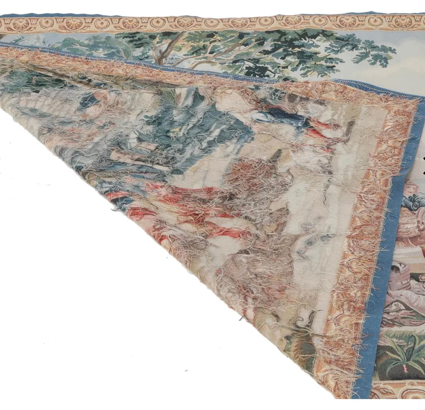 Colorful Hand Woven Wall Tapestry Depicting European Coastal Fish For Sale 3