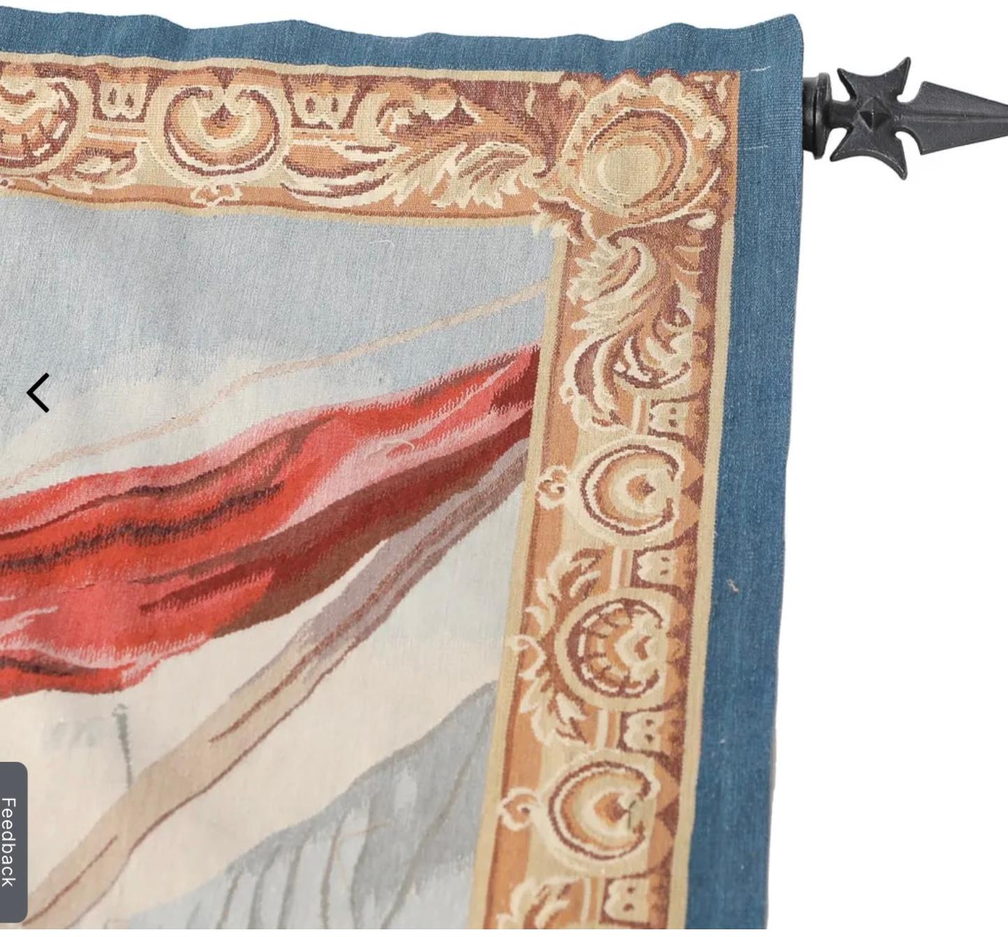 Colorful Hand Woven Wall Tapestry Depicting European Coastal Fish For Sale 4