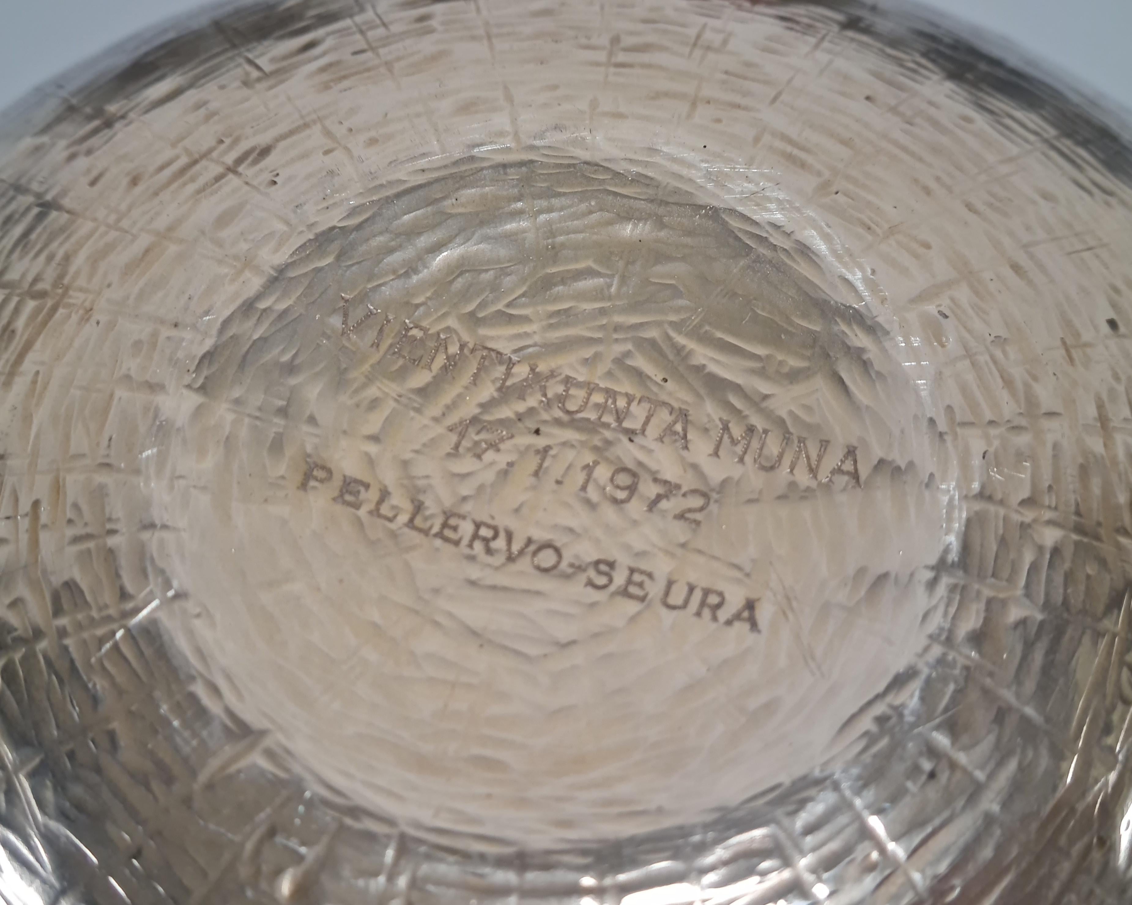 Colorido juego de cuencos esmaltados de plata de ley Eva Hidström, Finlandia Años 70 en venta 1