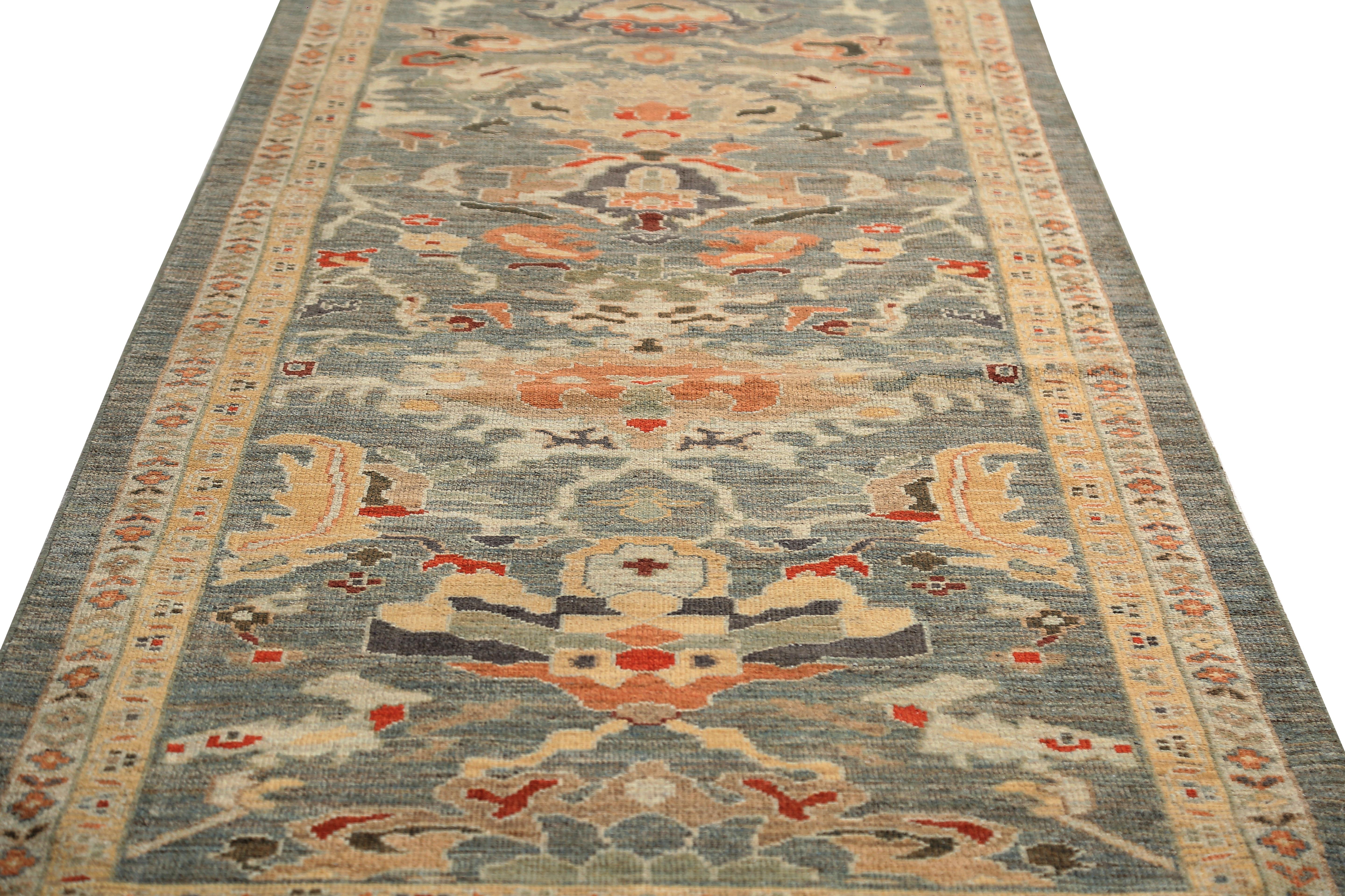 Colorful Handmade Turkish Oushak Runner Rug  For Sale 4