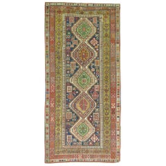Colorful Handwoven Early 20th Century Antique Caucasian Accent Size Shirvan Rug