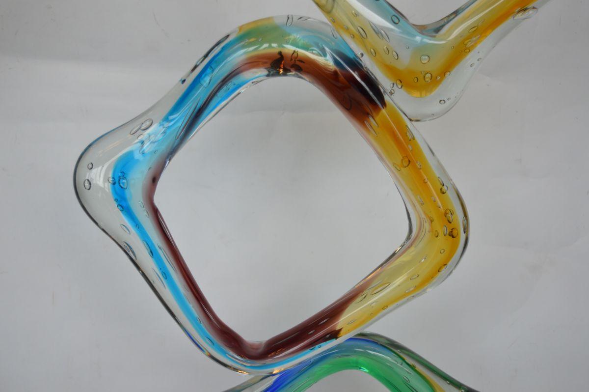 Bunte italienische Murano-Skulpturen aus Glas im Angebot 5