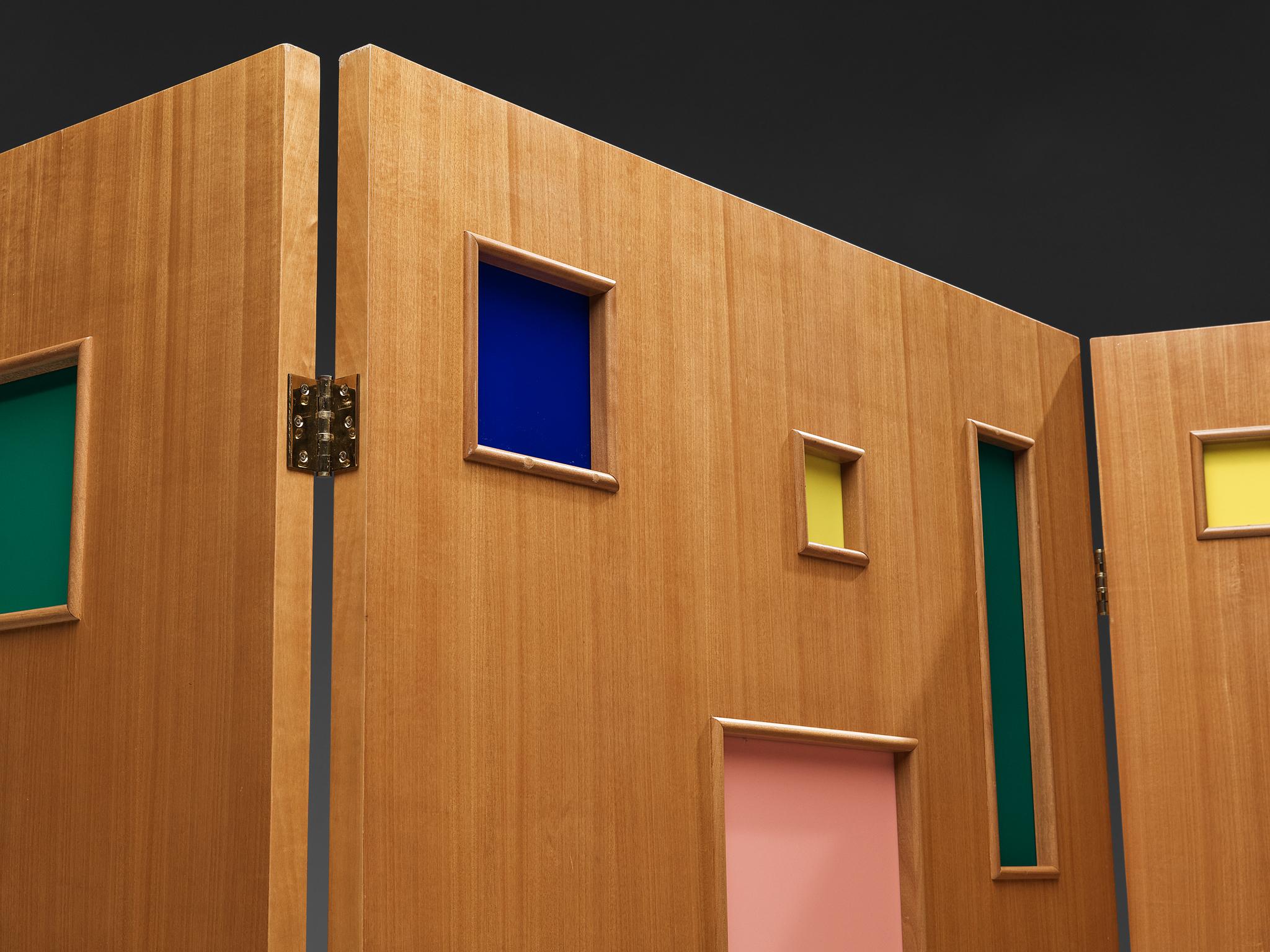Mid-Century Modern Séparation de pièce italienne colorée en plexiglas et Beeche en vente