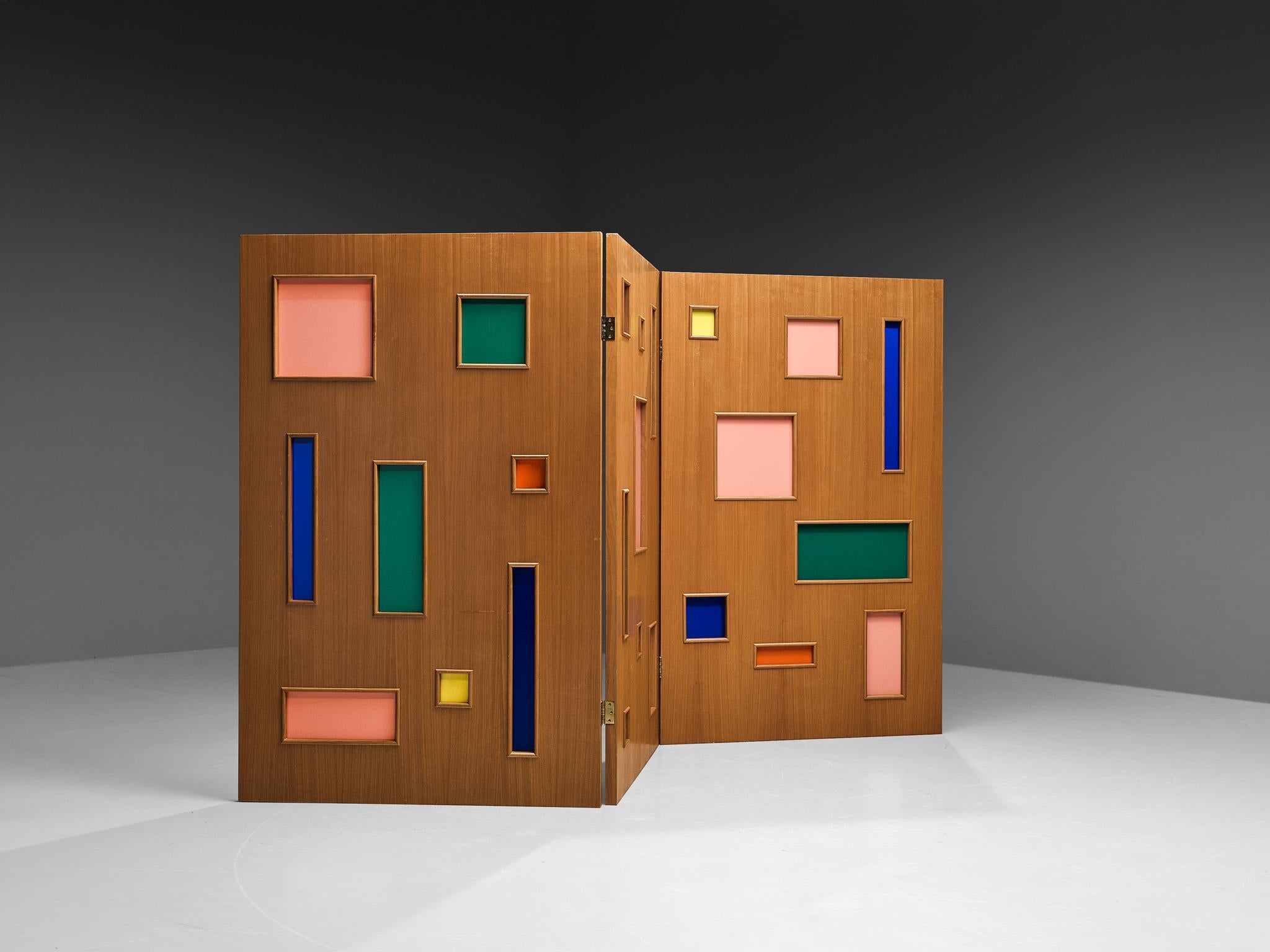 Séparation de pièce italienne colorée en plexiglas et Beeche en vente 1