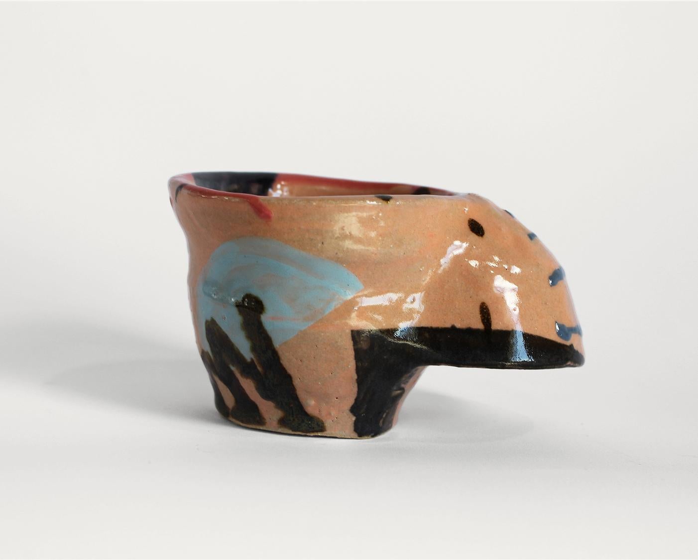 Glazed Colorful Japanese ceramic cup For Sale