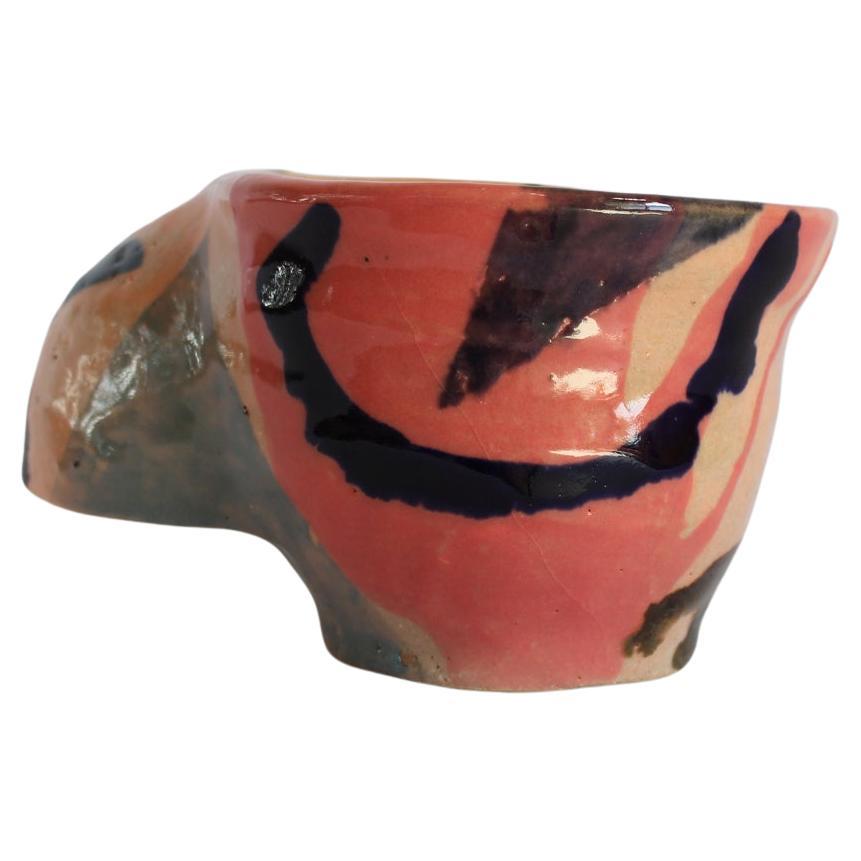 Bunte japanische Keramikschale aus Keramik