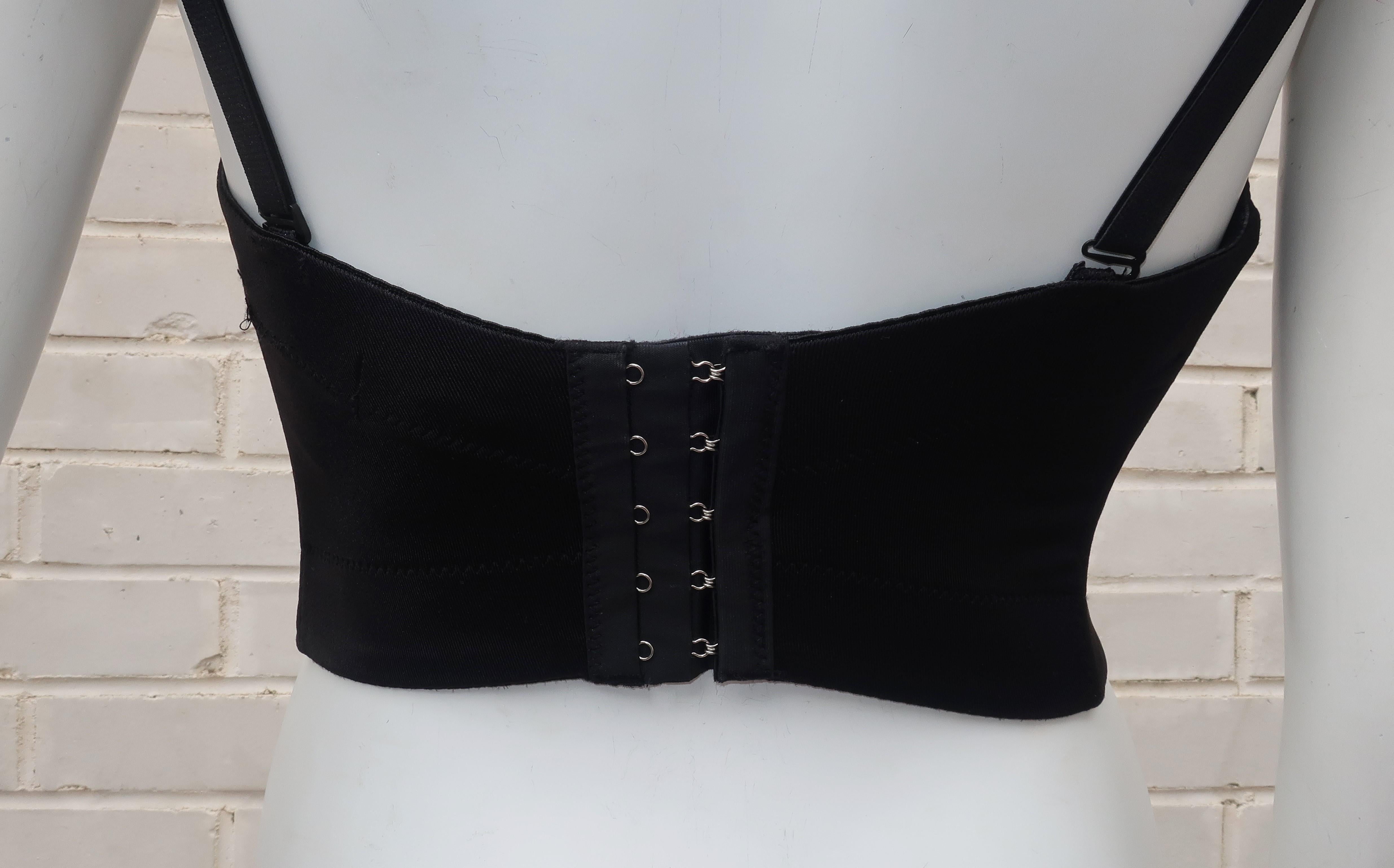 Women's Colorful Jeweled Black Bustier Corset Top