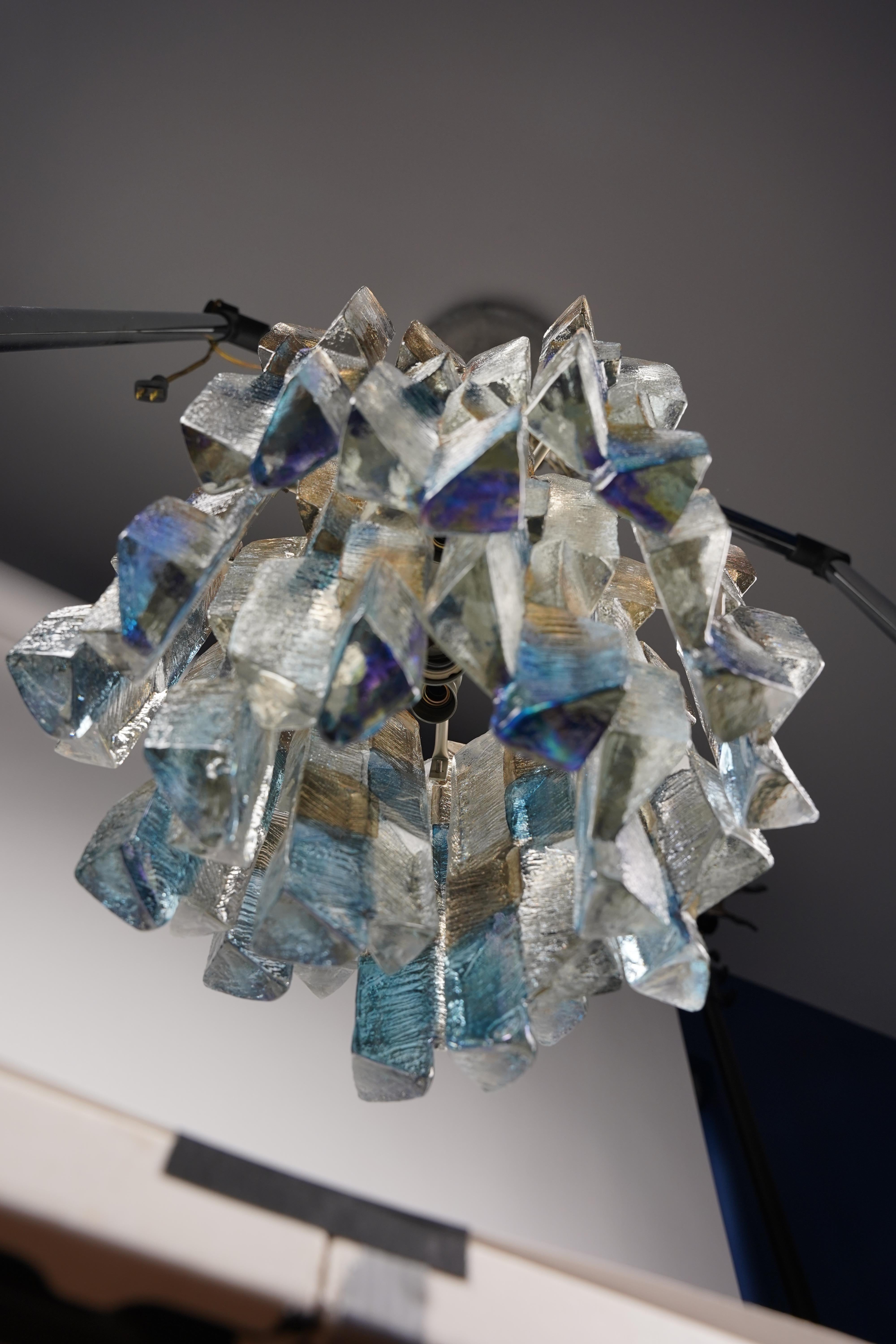 Colorful Kalmar Glass Chandelier, Austria, 1970 For Sale 2