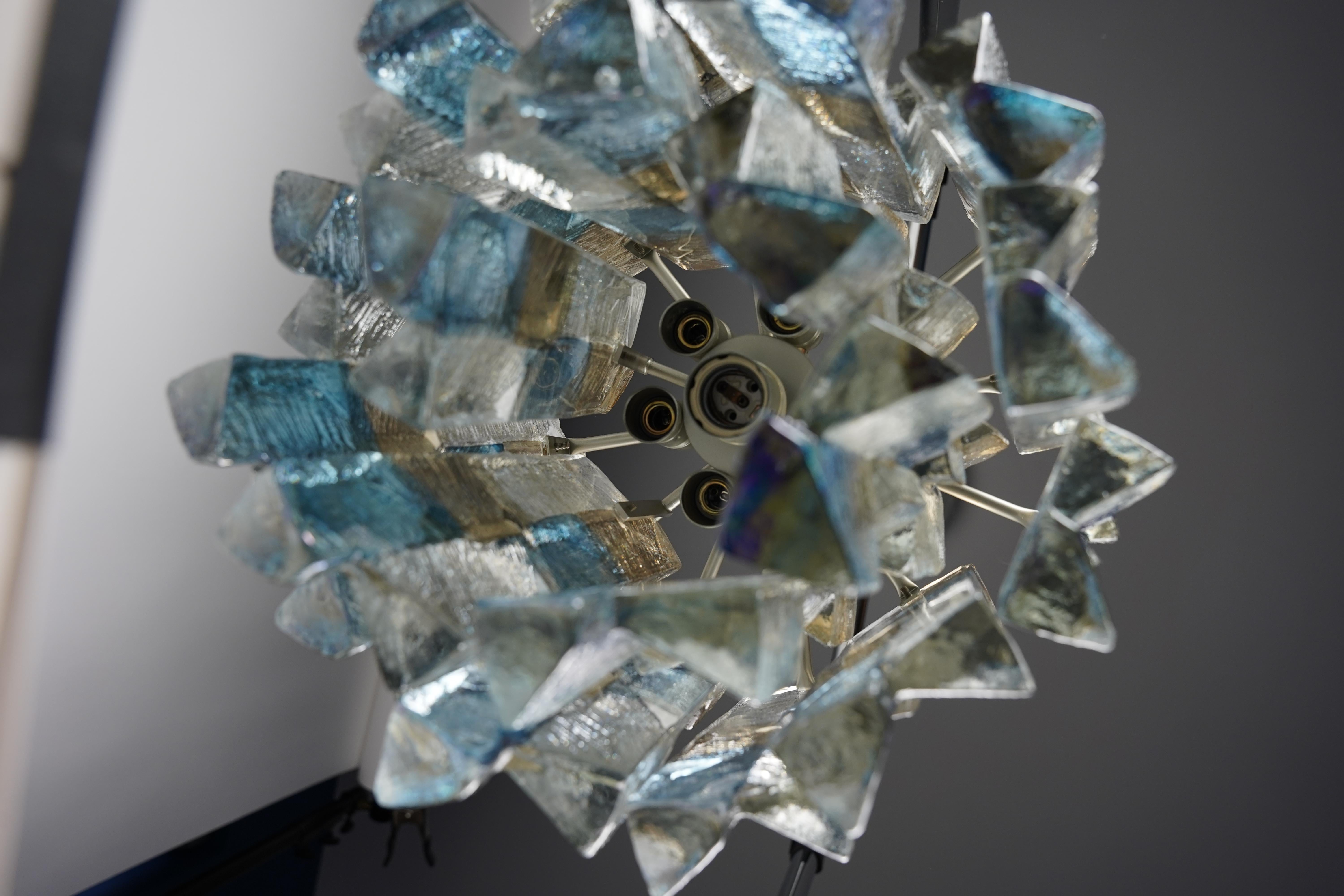 Colorful Kalmar Glass Chandelier, Austria, 1970 For Sale 3