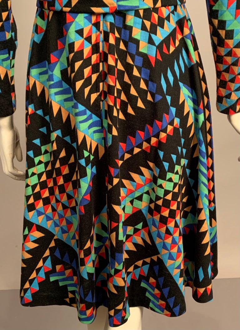 Colorful Late 1960's Op Art Dress For Sale 5