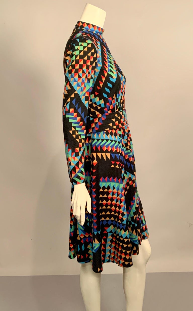 Women's Colorful Late 1960's Op Art Dress For Sale