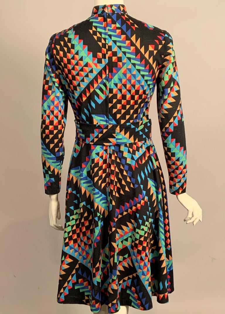 Colorful Late 1960's Op Art Dress For Sale 3