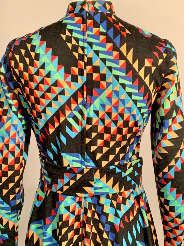 Colorful Late 1960's Op Art Dress For Sale 4