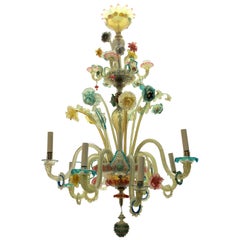 Colorful Late 19th Century Murano Chandelier