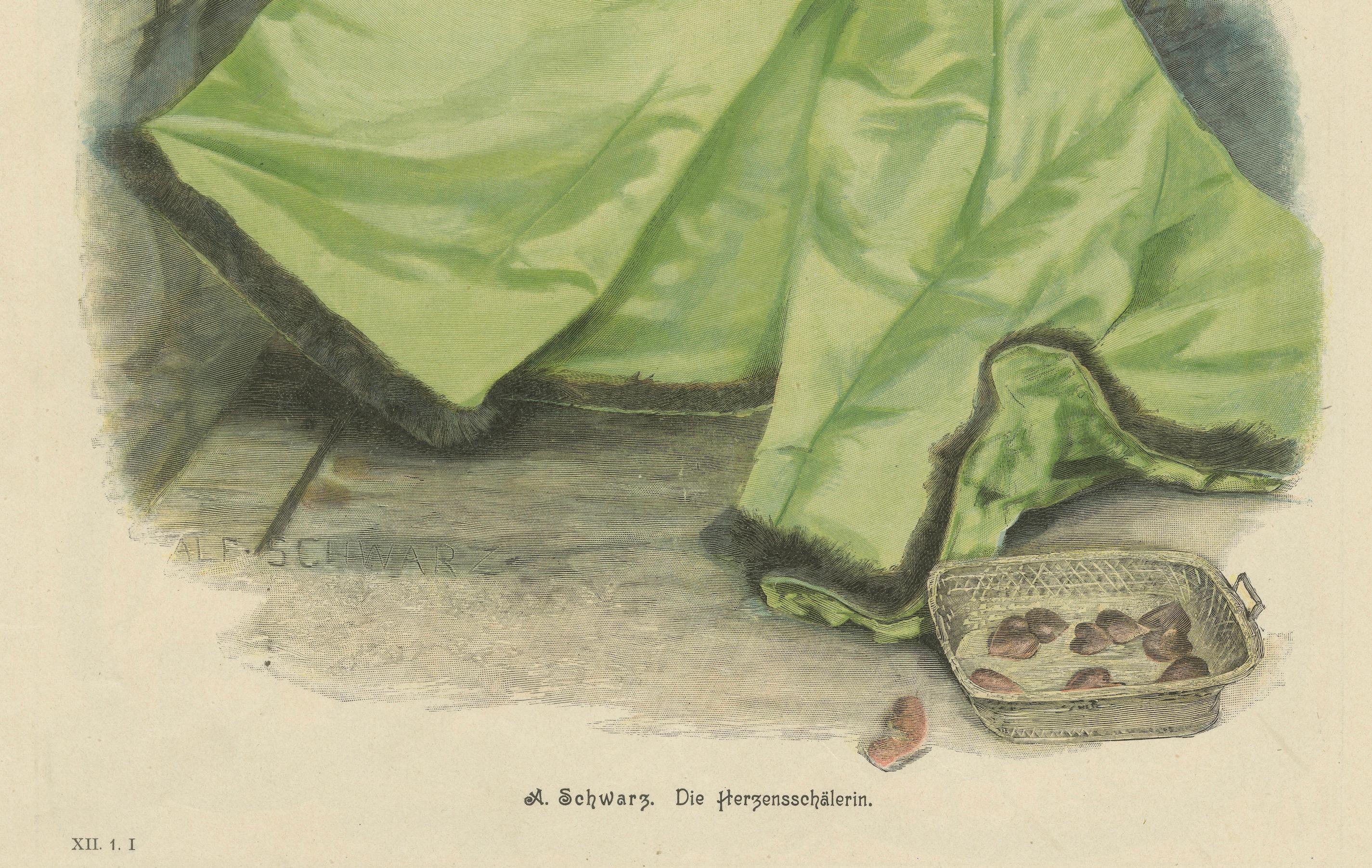Charmante Lithographie aus dem 19. Jahrhundert - 