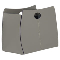 Colorful magazine rack in regenerated leather VANDA COLOR