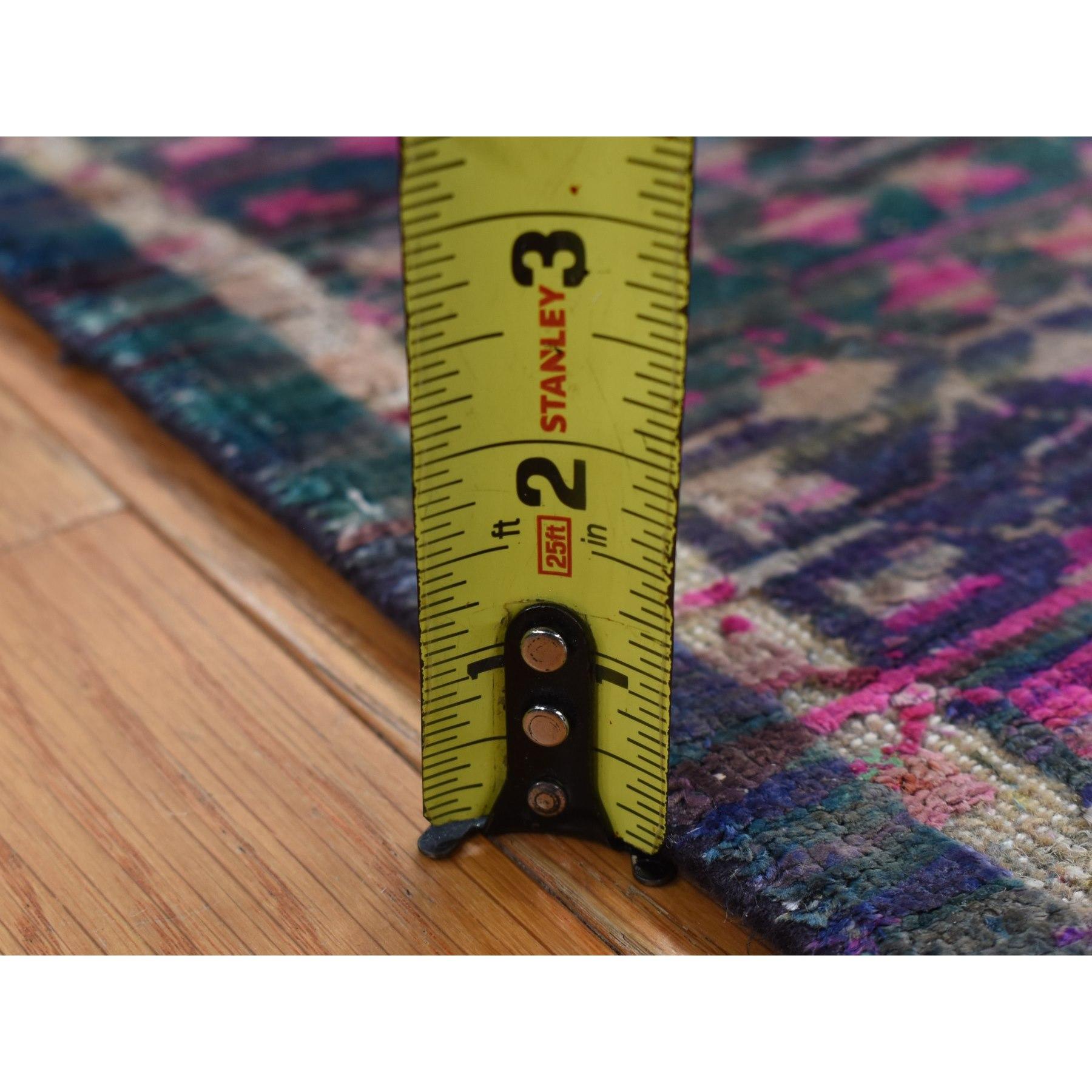 Tapis coloré Sari en soie et laine noué à la main 3'1