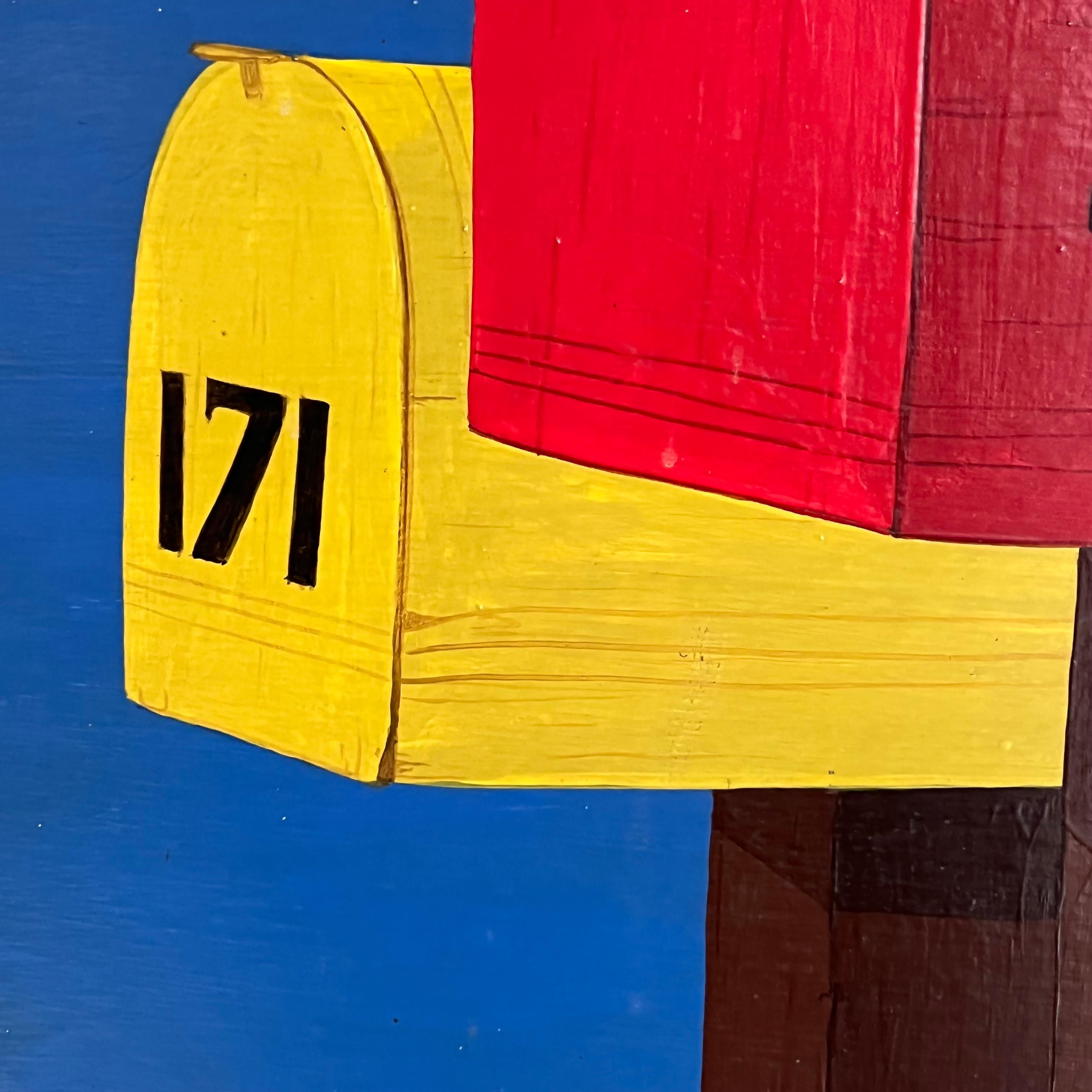 Hand-Painted Colorful Mid-century 