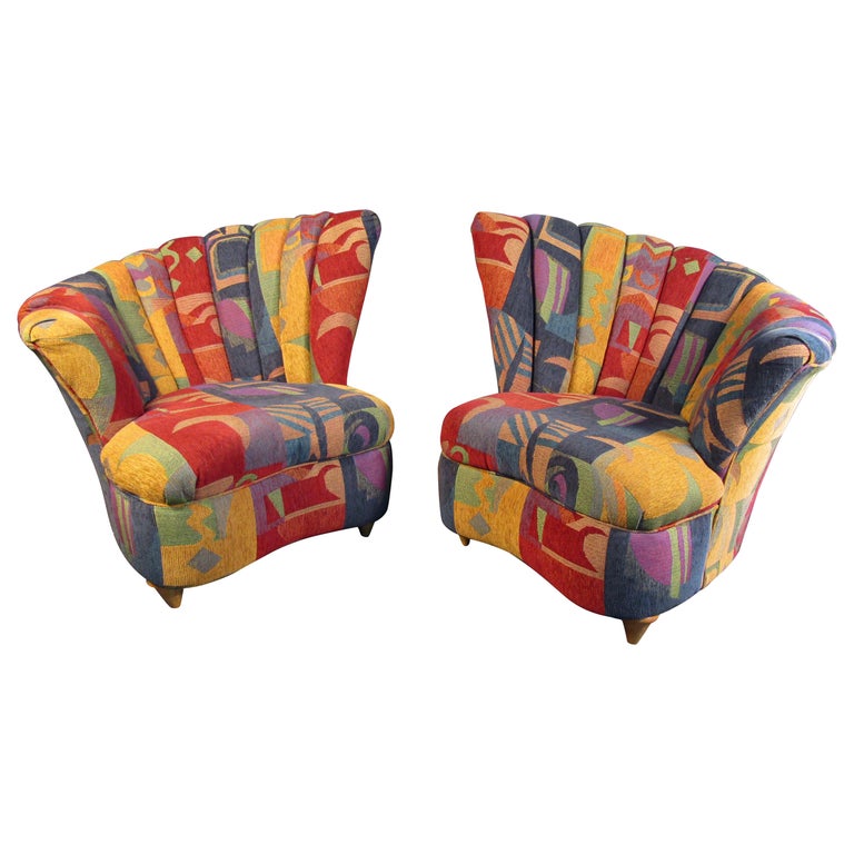 Colorful Mid-Century Modern Designer Club Chairs For Sale at