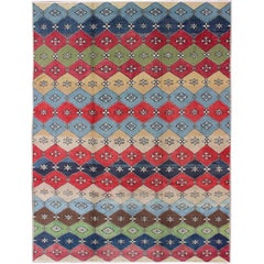 Bunter Mid-Century Modern Teppich Türkisches Modernes Design