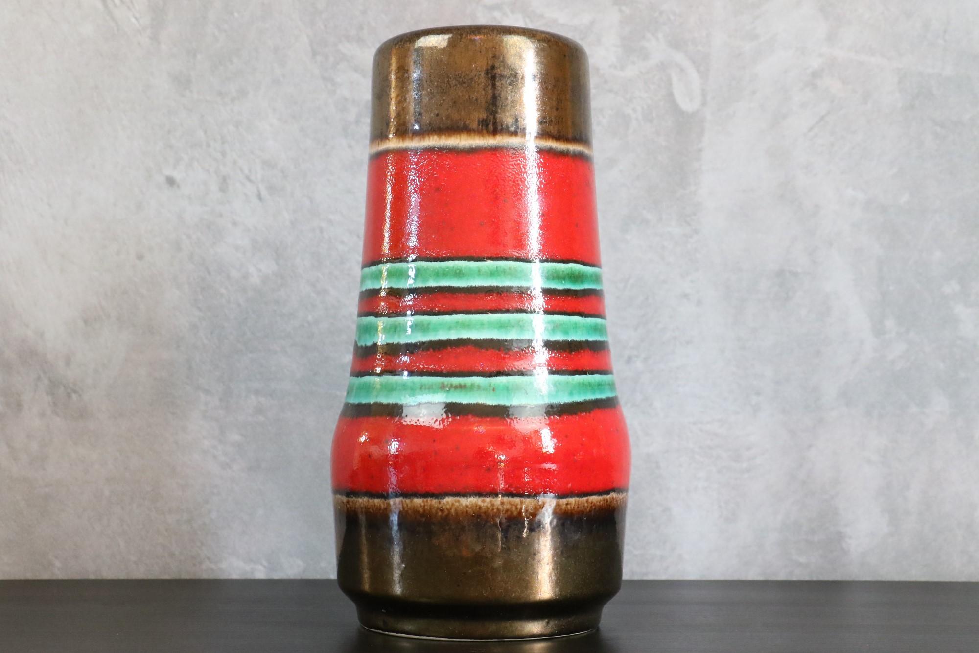 Ceramic Colorful Mid-Century Modernist from West Germany Vase, circa 1970 For Sale