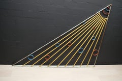 Colorful Midcentury Sunshine Metal Room Divider in- or Outdoor, 1960s