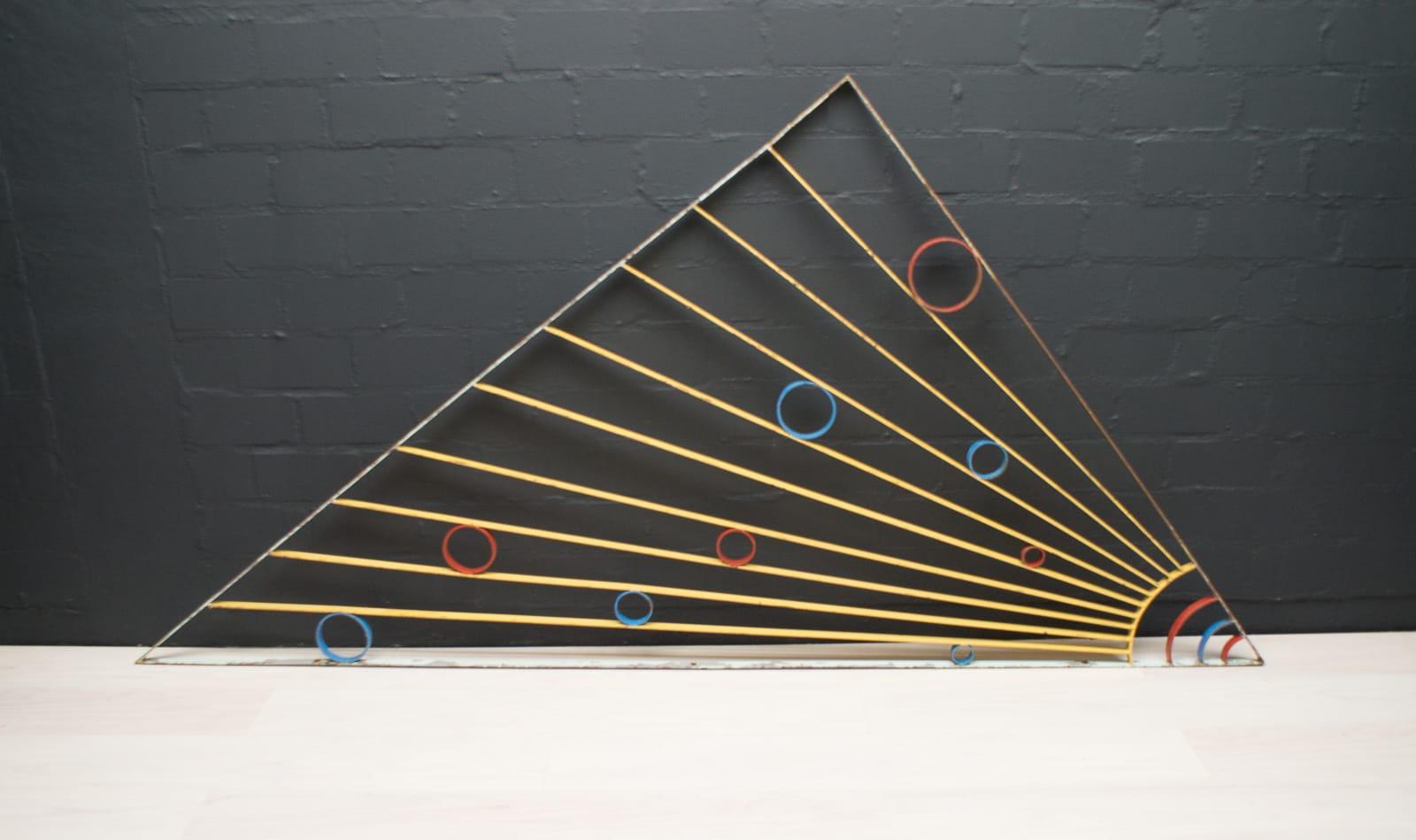 German Colorful Midcentury Sunshine Metal Room Divider in- or Outdoor, 1960s For Sale