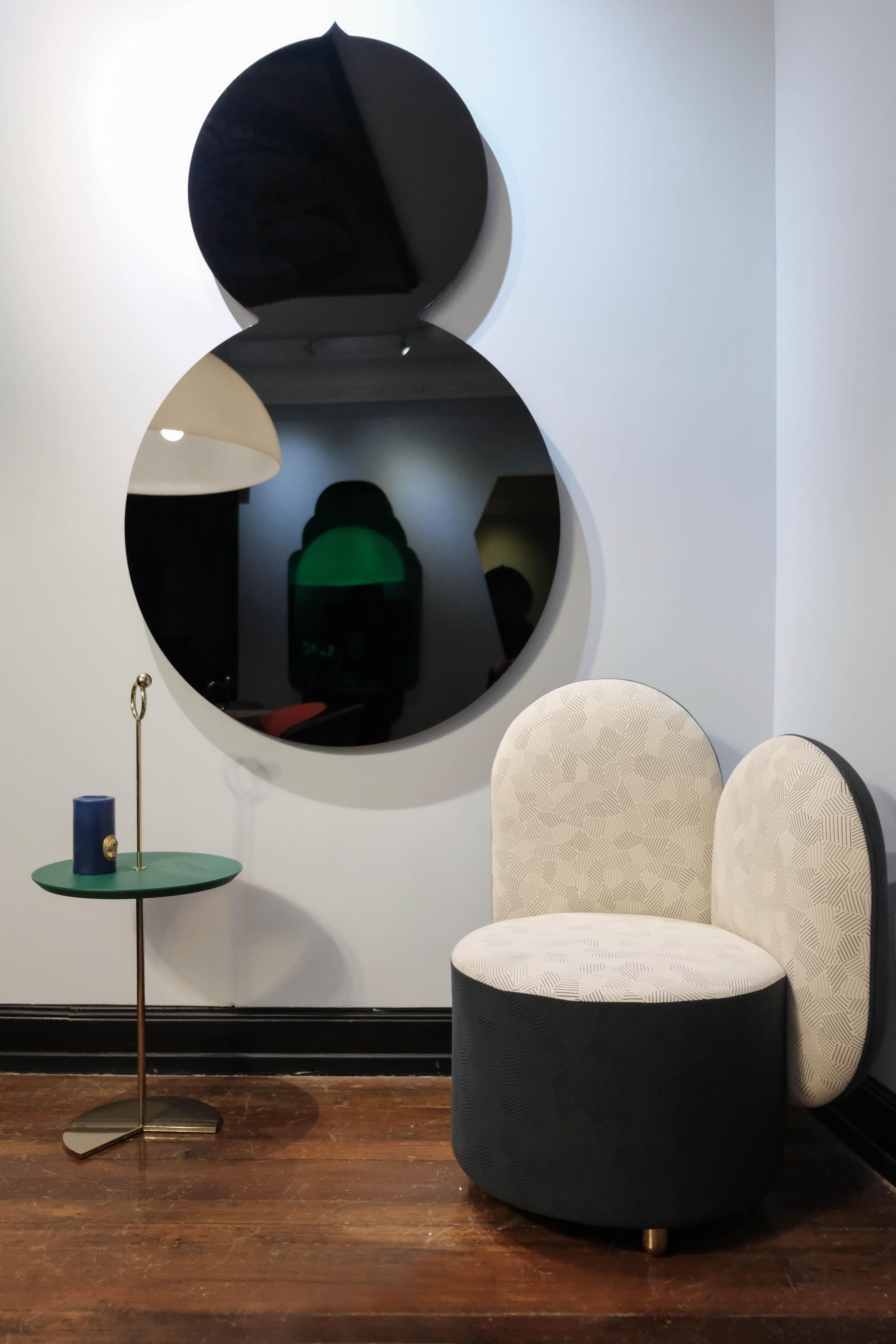 Colorful mirror by Jose Levy, Maison Dada
L97 * D1.8 * H160 cm
Support in MDF with Black ash veneer • Black coloured mirror
French Designer José Lévy talks about the Morocco that he loves. Four mirrors, four complementary tones, four shapes brought