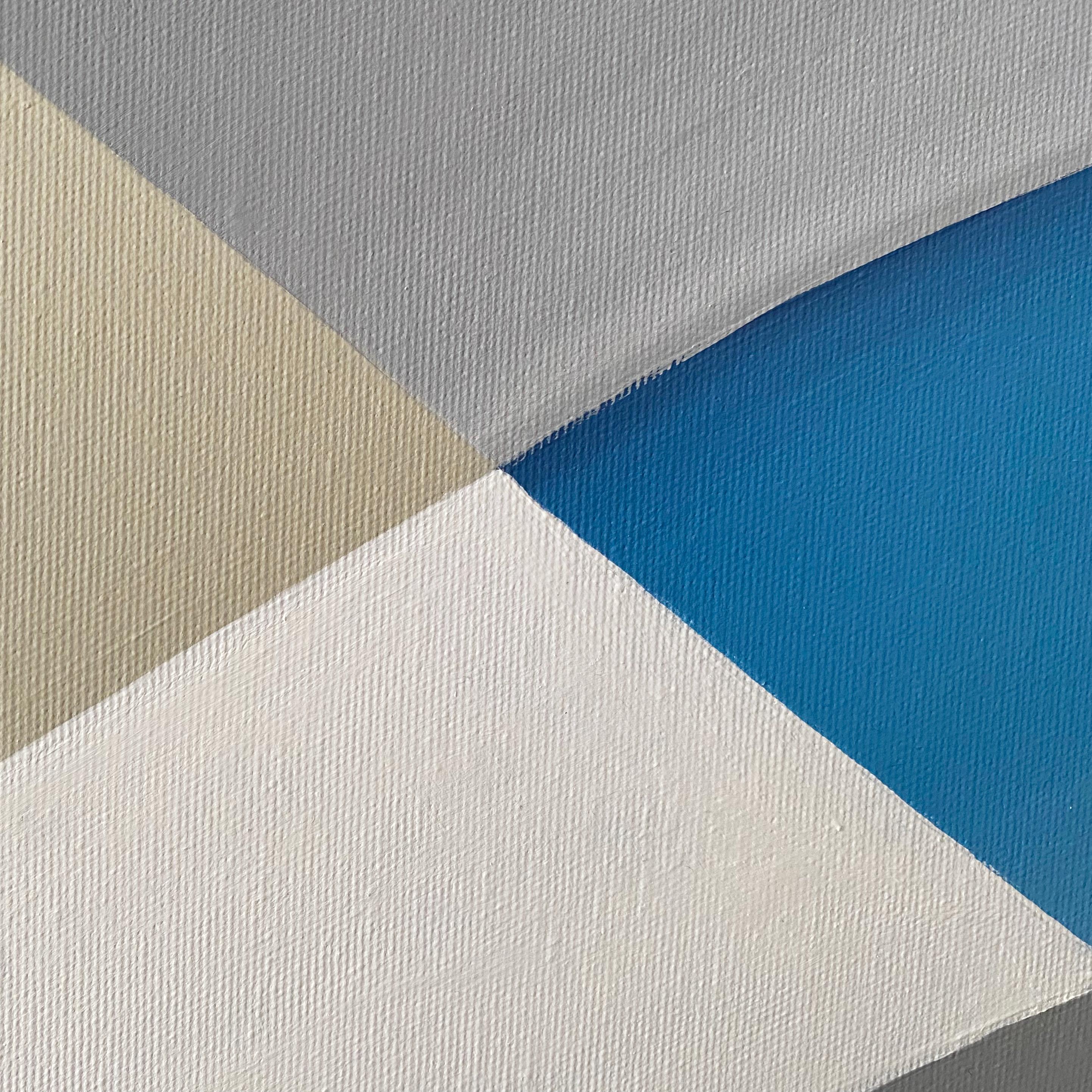 Buntes modernes abstraktes Originalgemälde Meta-Futurismus. Braun, Creme, Blau im Zustand „Neu“ im Angebot in Torino, IT