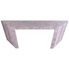Colorful Modern Grasscloth Console Table