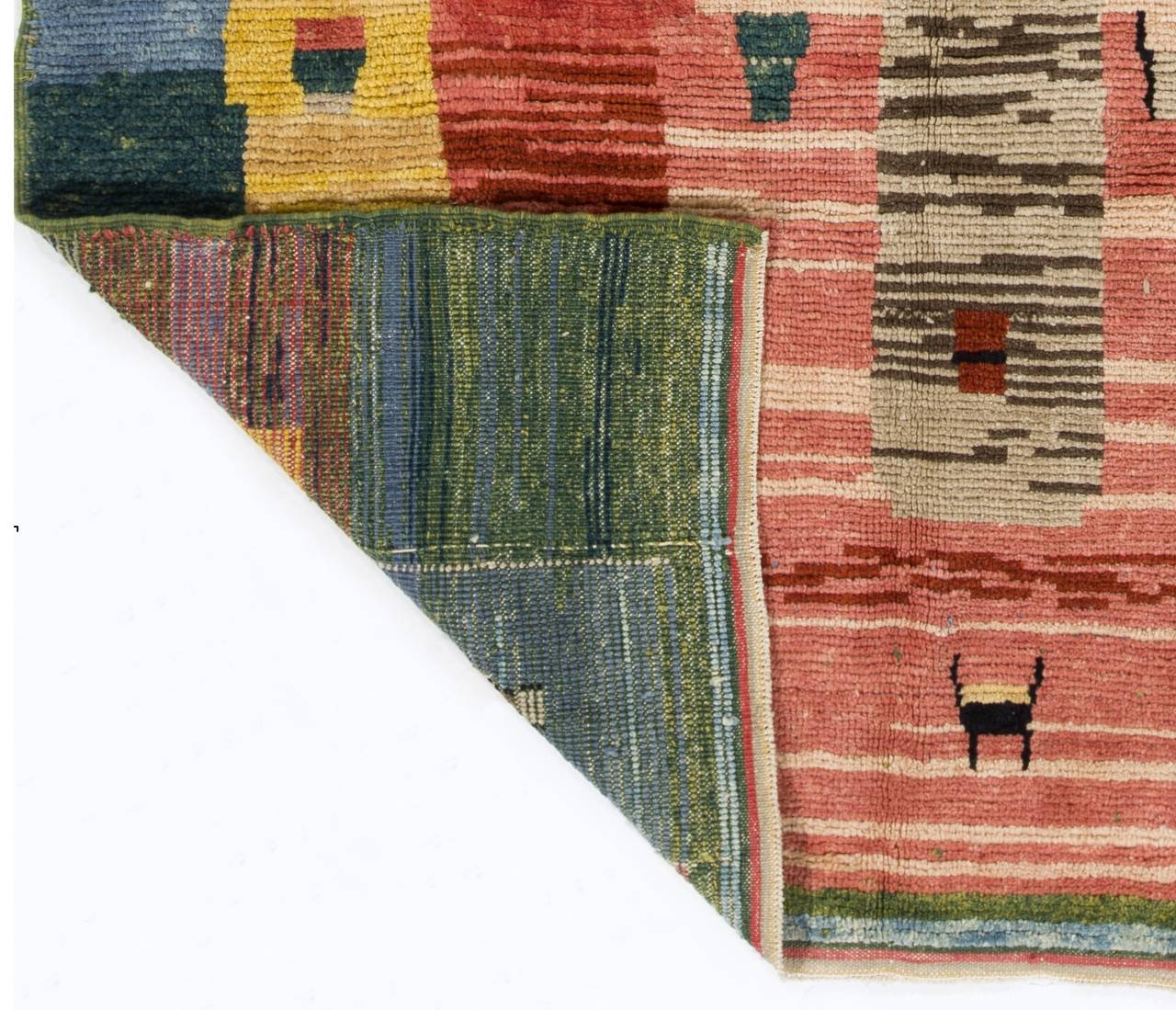 6.9x9,4 ft farbenfroher moderner handgeknüpfter türkischer Tulu-Teppich aus 100 % weicher Wolle. (Moderne) im Angebot