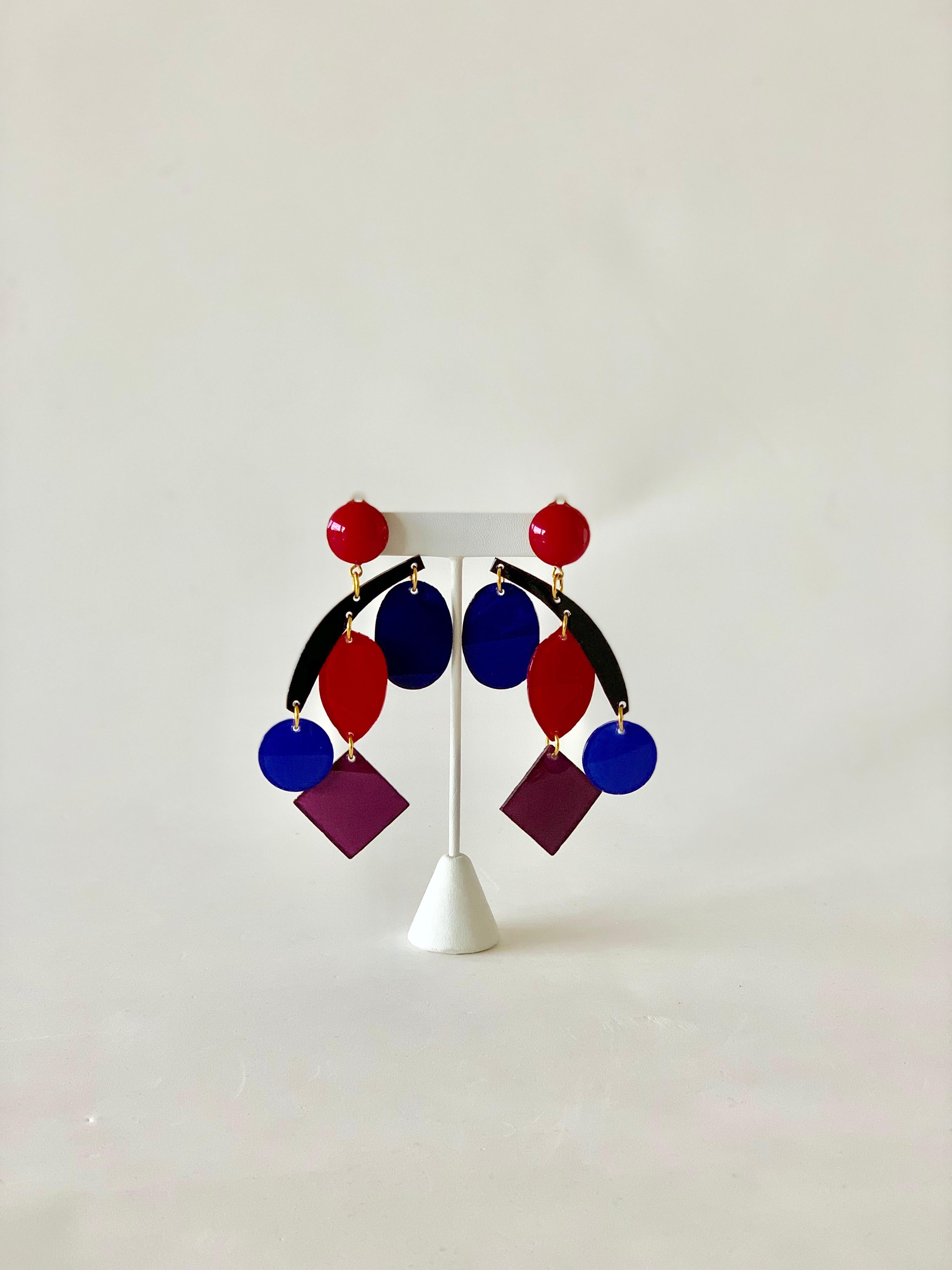 colorful statement earrings