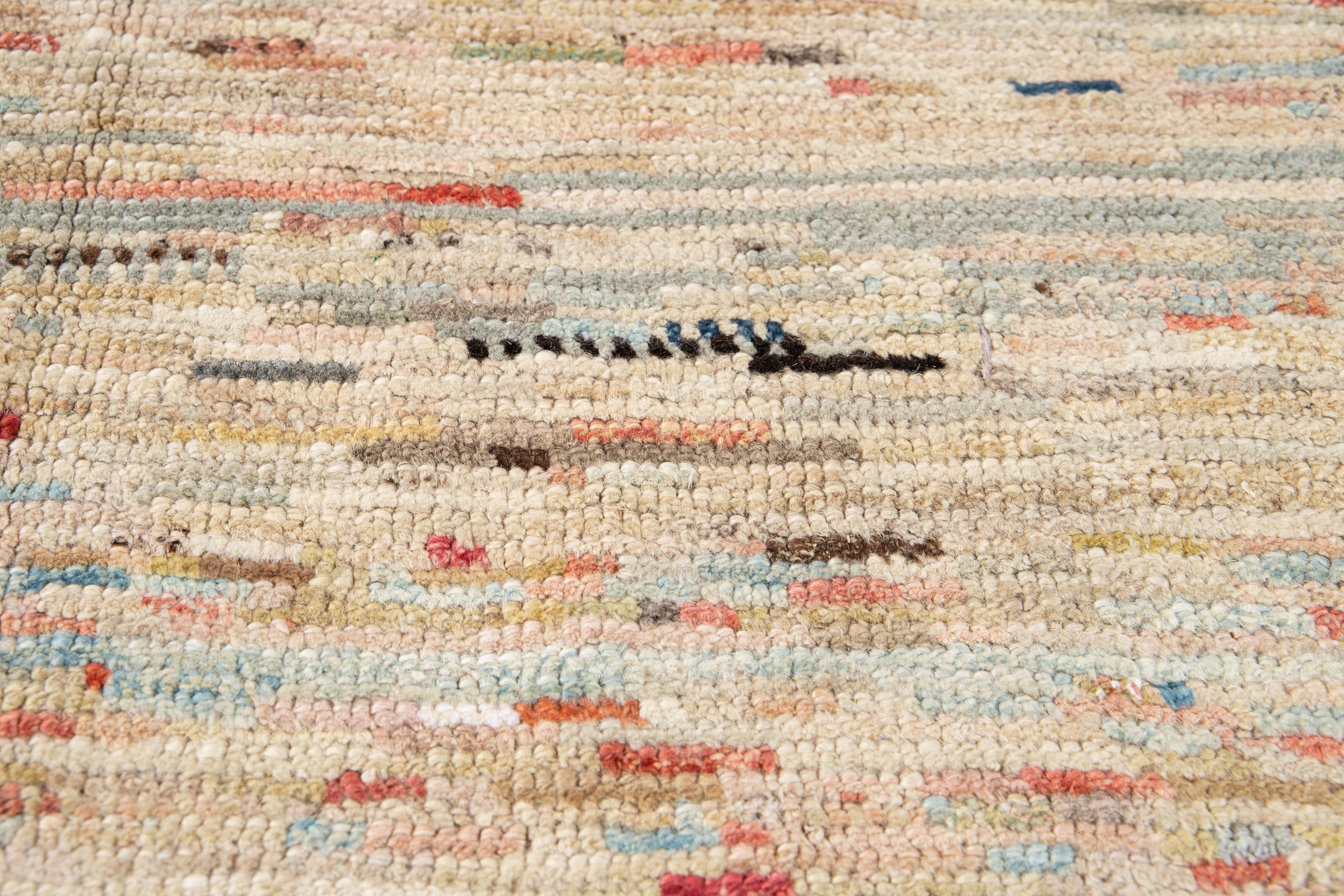 Tapis en laine moderne et coloré de style marocain en vente 8