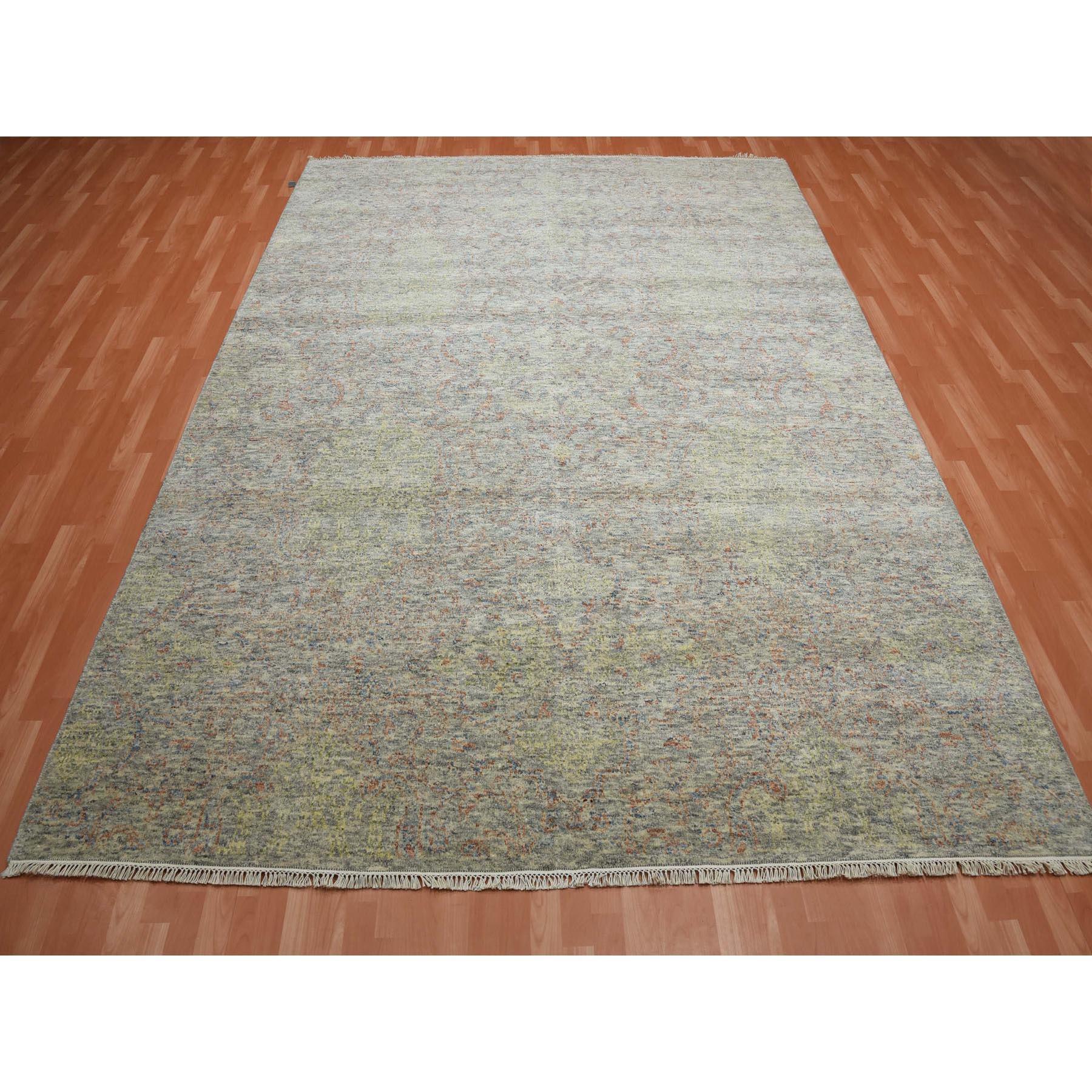 Bunte moderne Salz und Pfeffer Design weiche Wolle handgeknüpft Teppich 8'10