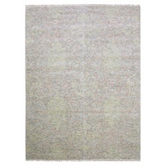 Colorful Modern Salt and Pepper Design Soft Wool Hand Knotted Rug 8'10" x 12'0"