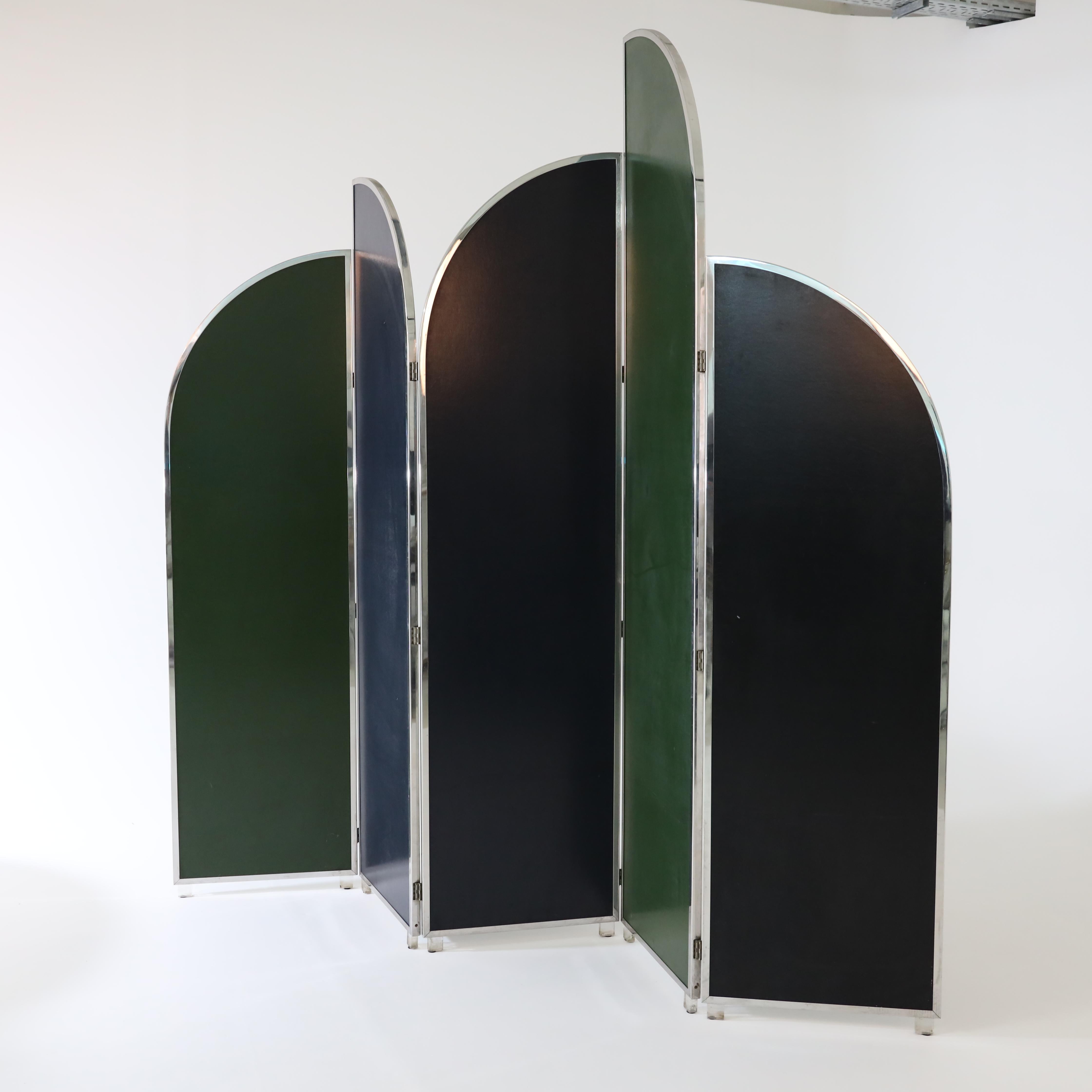 Italian Colorful Modernist Folding Screen by Sandro Petti For Sale