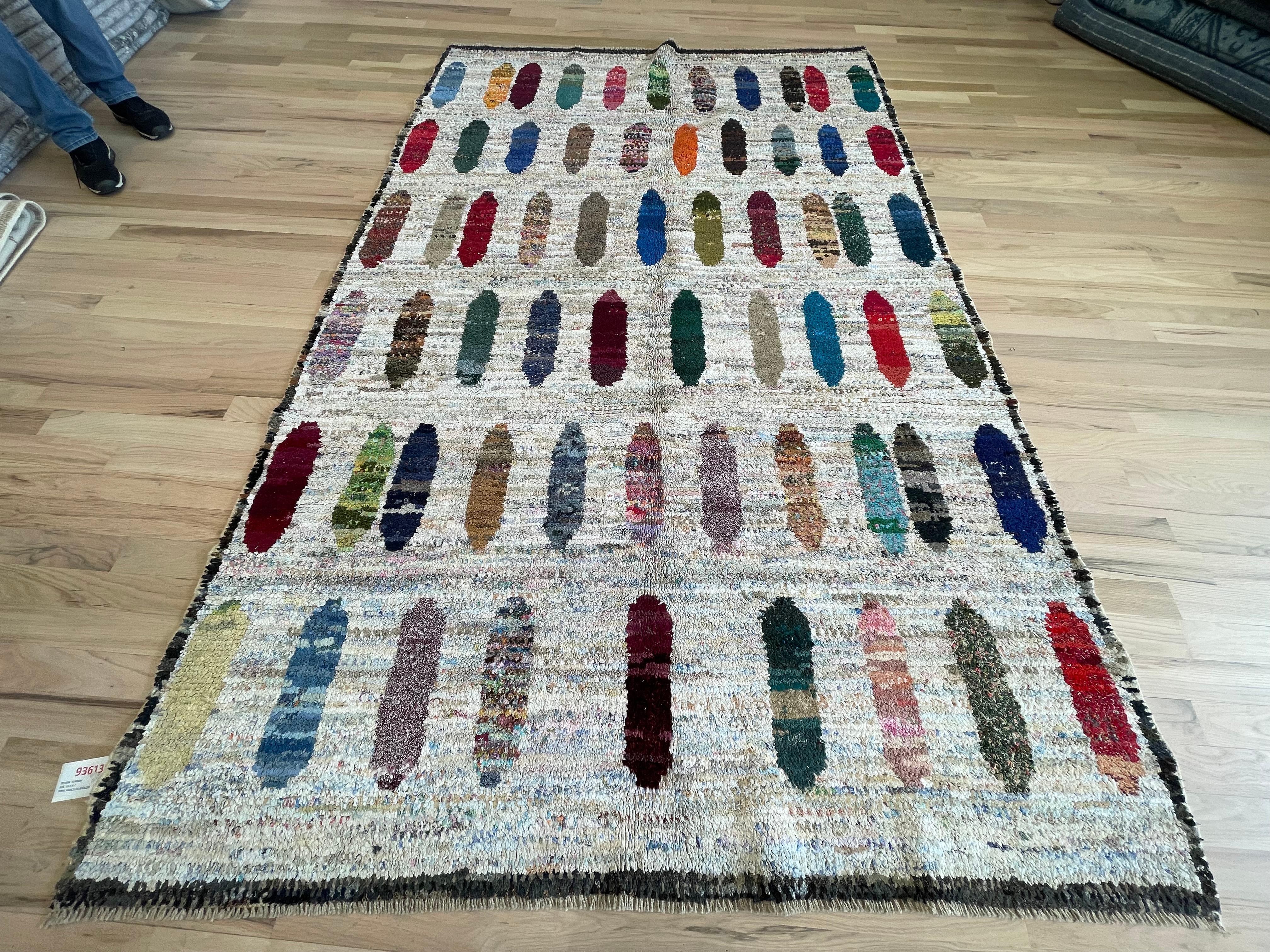 Turkish Colorful Moroccan Design Rug  For Sale