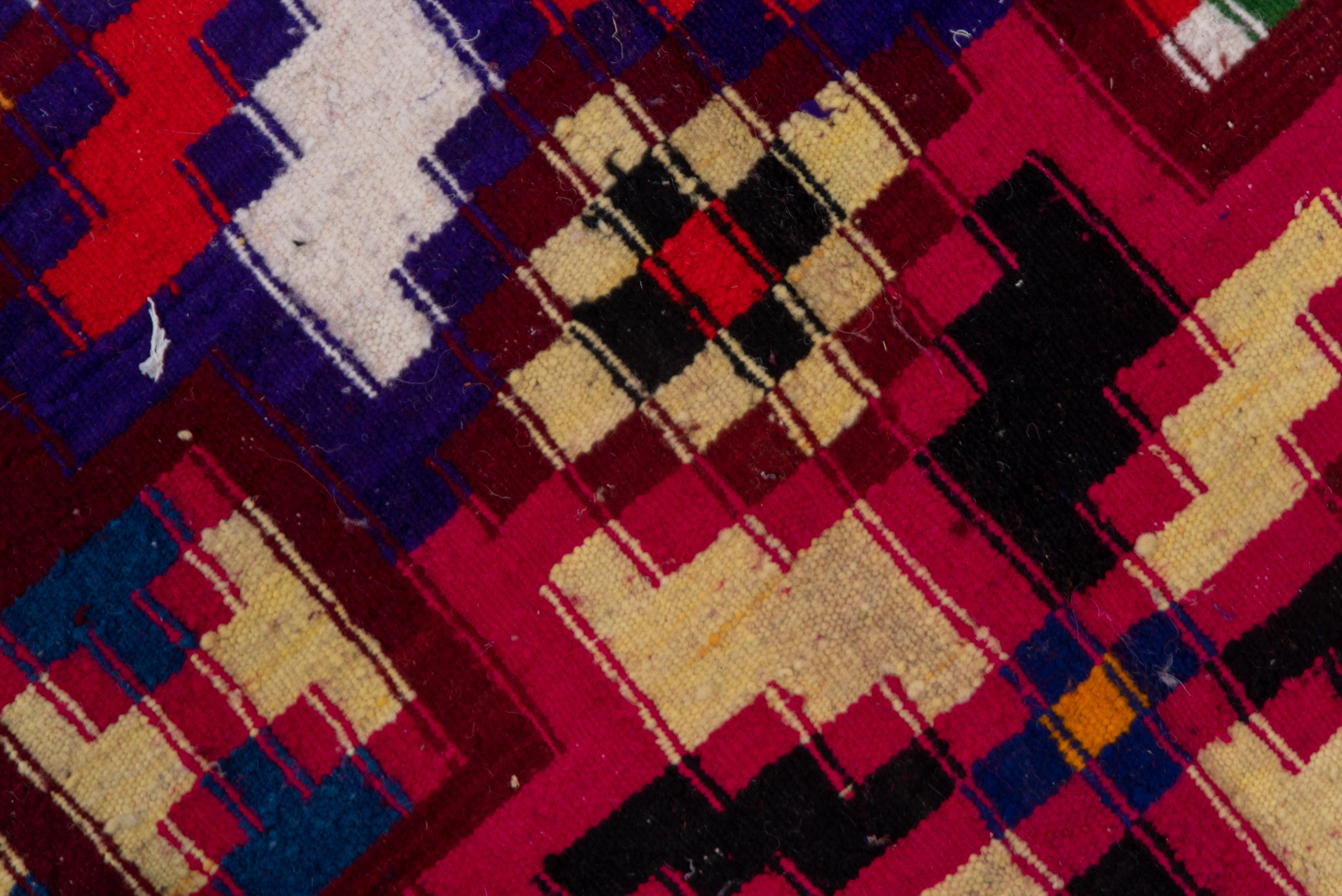 Buntmarokkanischer Kelim-Teppich (Marokkanisch) im Angebot