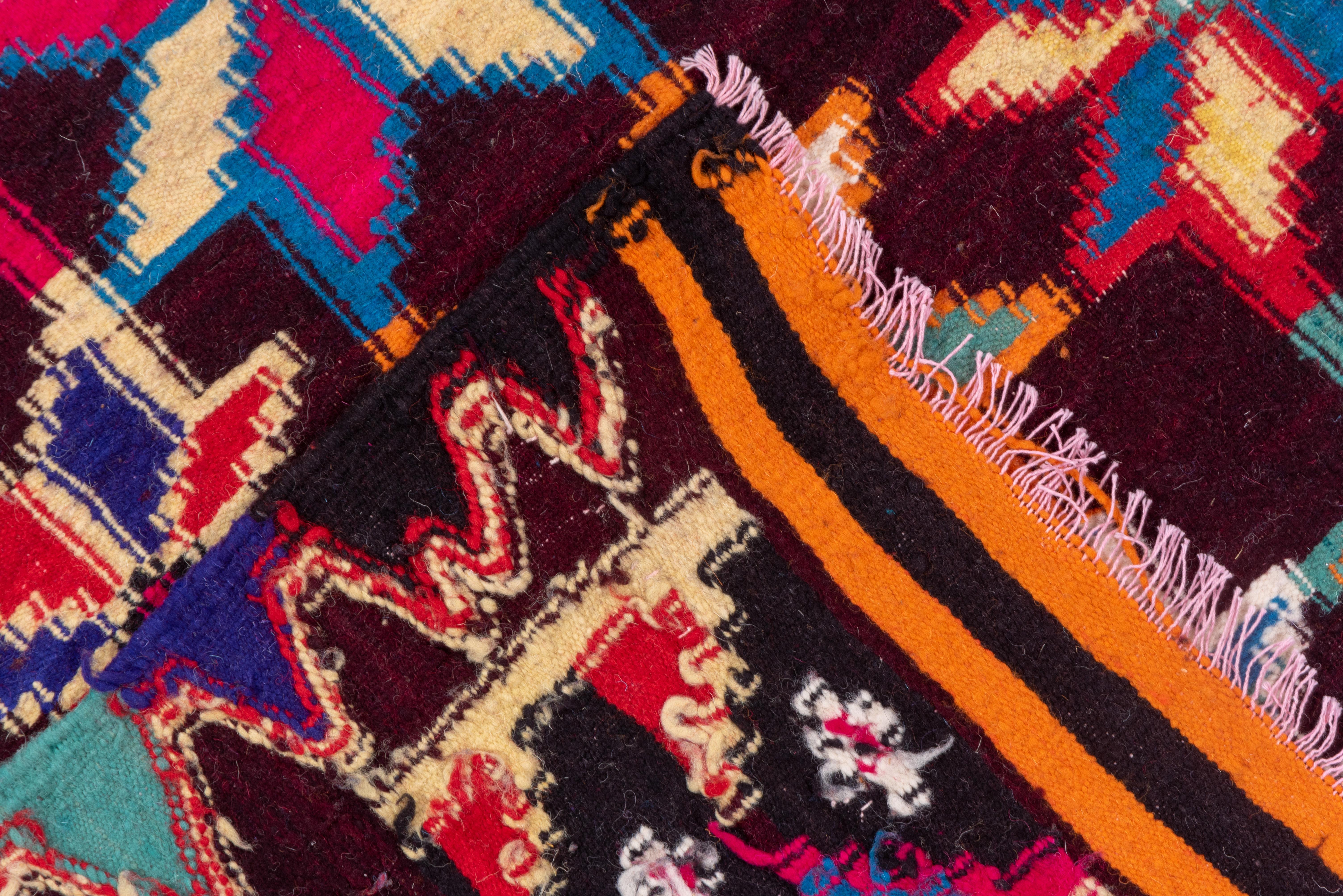 Hand-Woven Colorful Moroccan Kilim Carpet For Sale