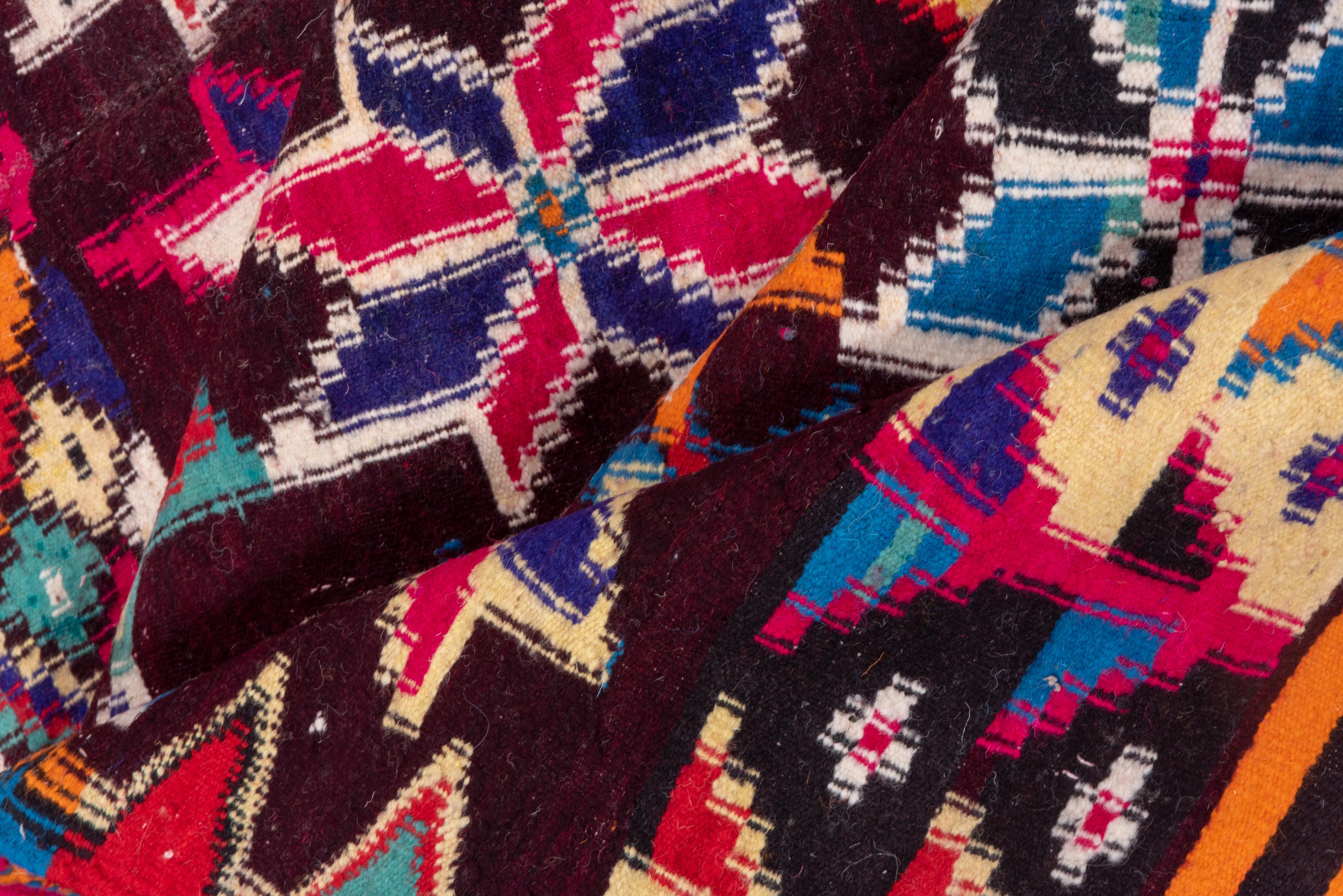 Colorful Moroccan Kilim Carpet In Good Condition For Sale In New York, NY