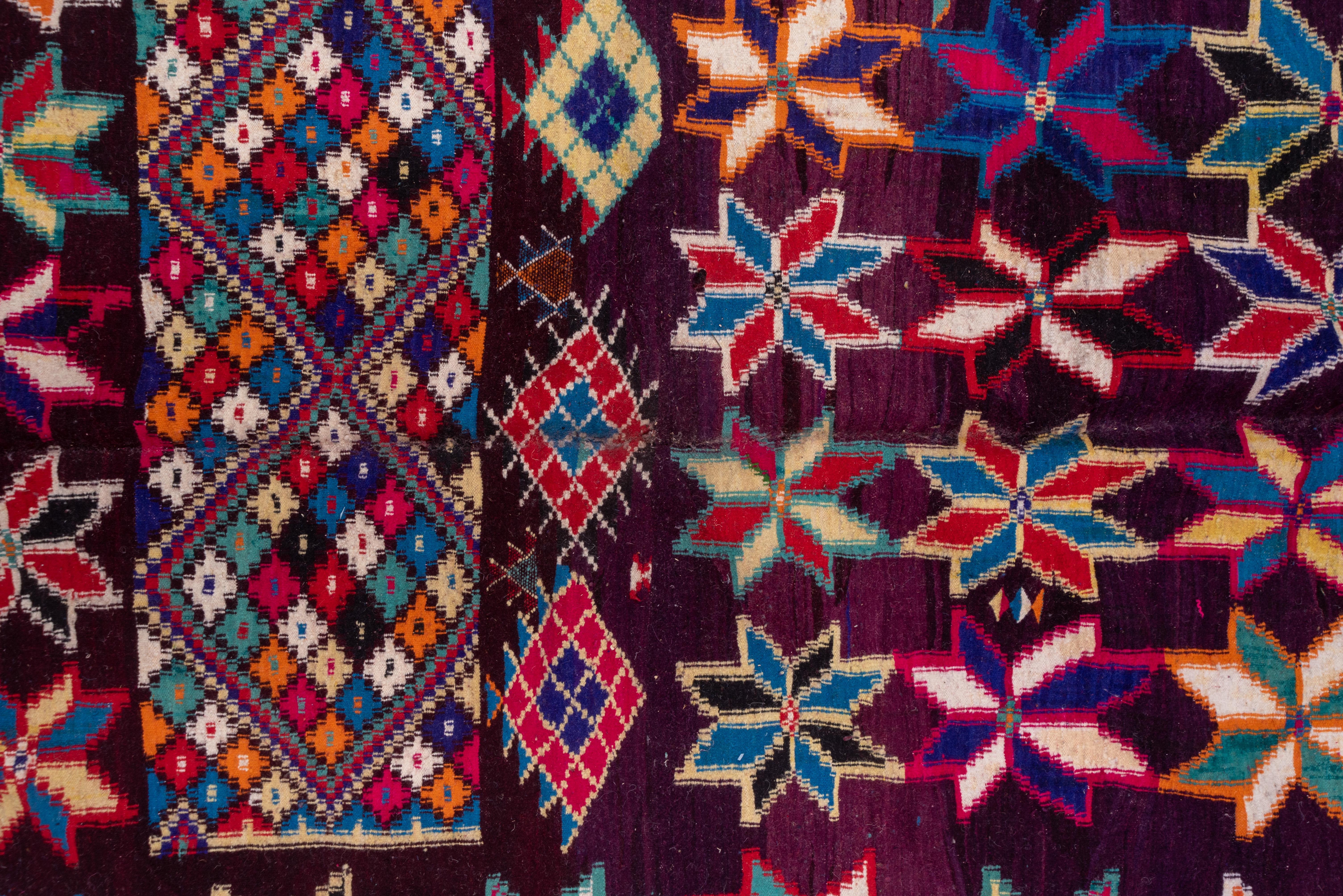 Wool Colorful Moroccan Kilim Carpet For Sale