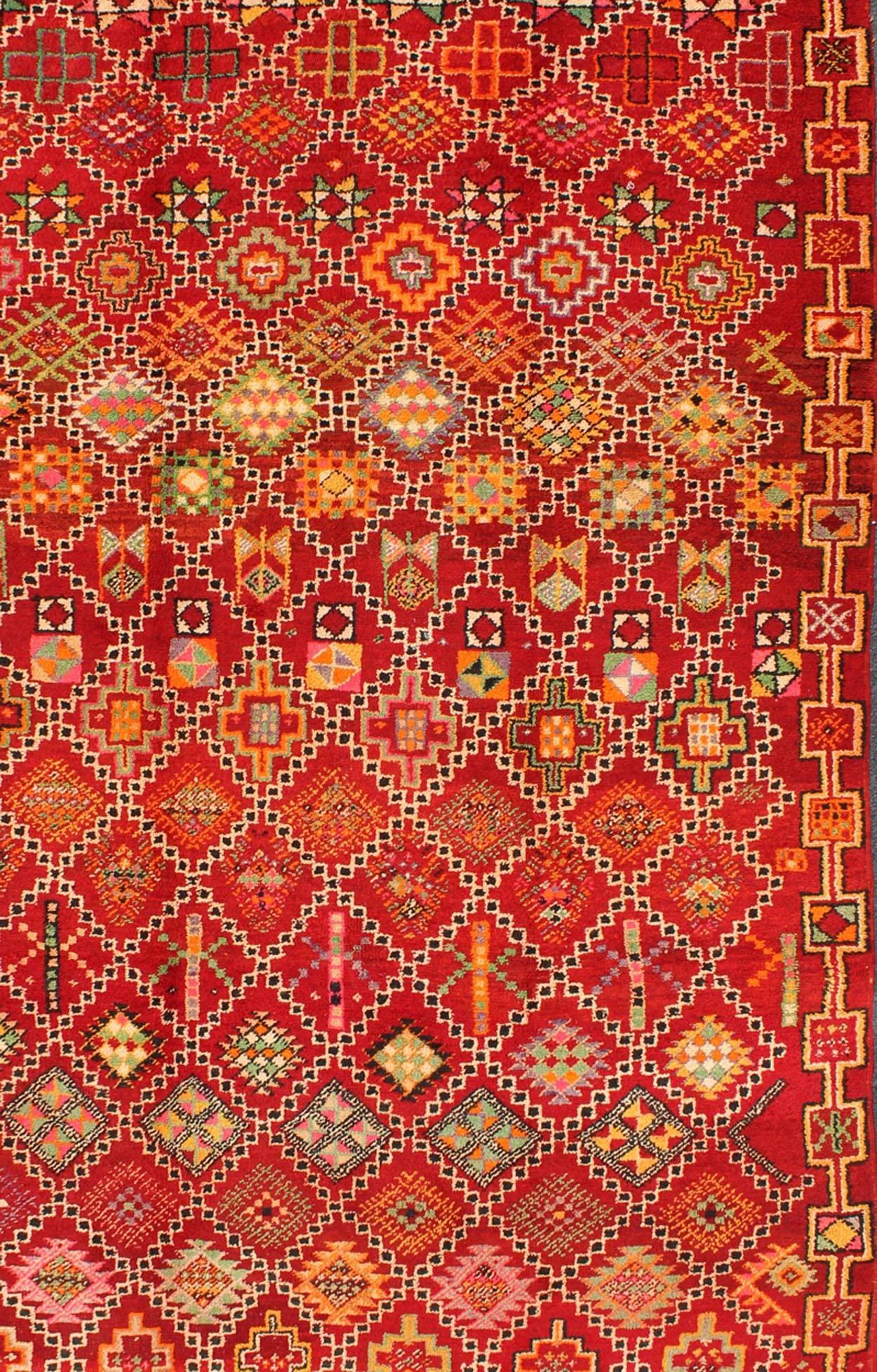Colorful Moroccan Rug In Excellent Condition In Atlanta, GA