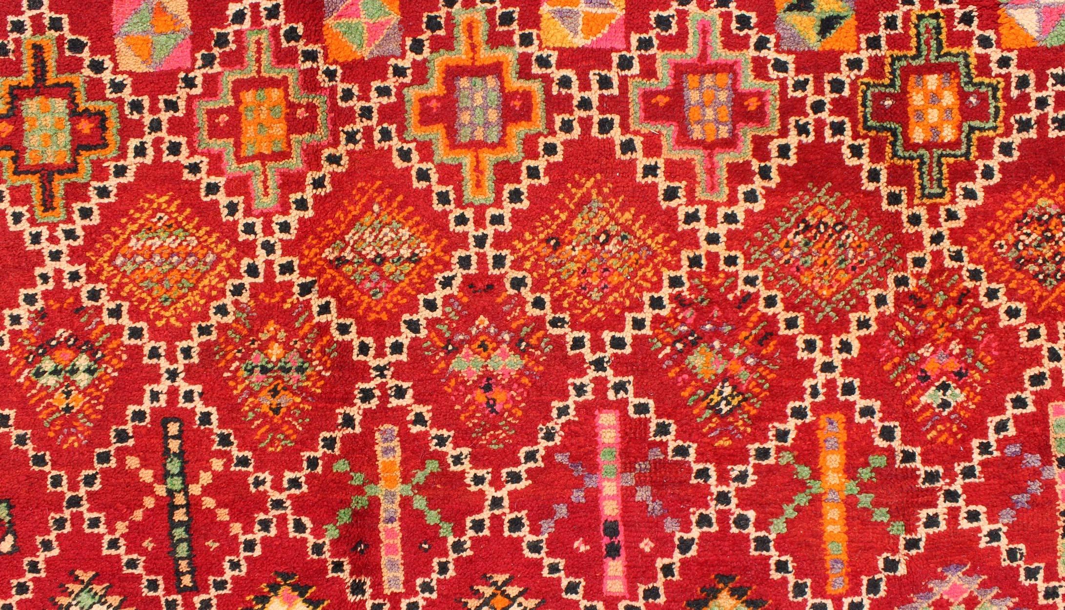 Wool Colorful Moroccan Rug