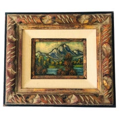 Colorful Mountain Landscape Oil Painting