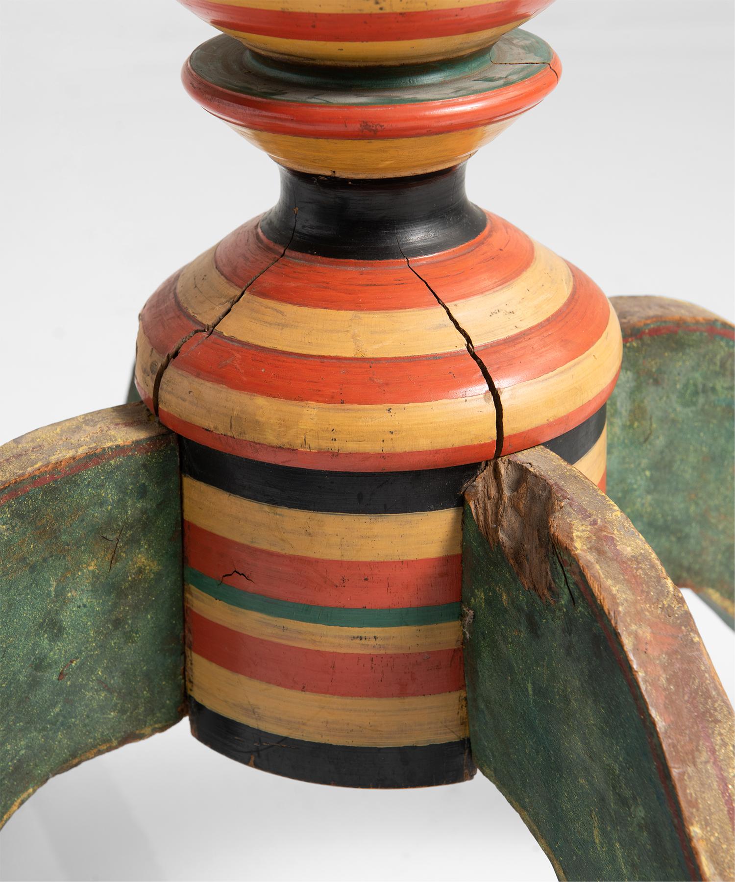 Early 20th Century Colorful Occasional Table, Sweden, circa 1900