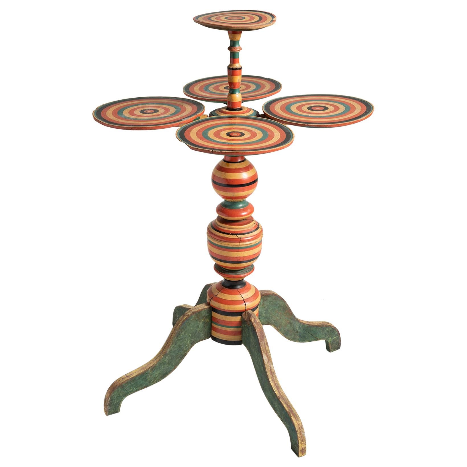 Colorful Occasional Table, Sweden, circa 1900