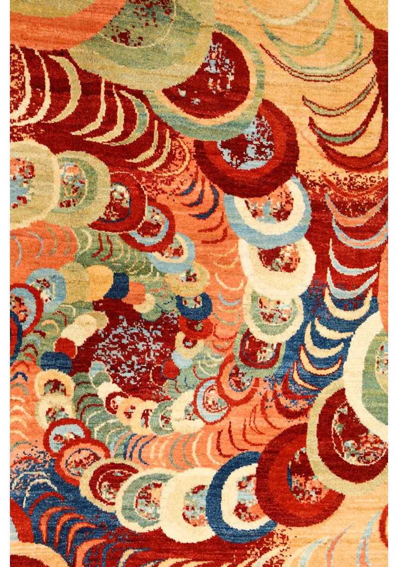 Dieser farbenfrohe Orley Shabahang Signature Perserteppich aus Wolle, 